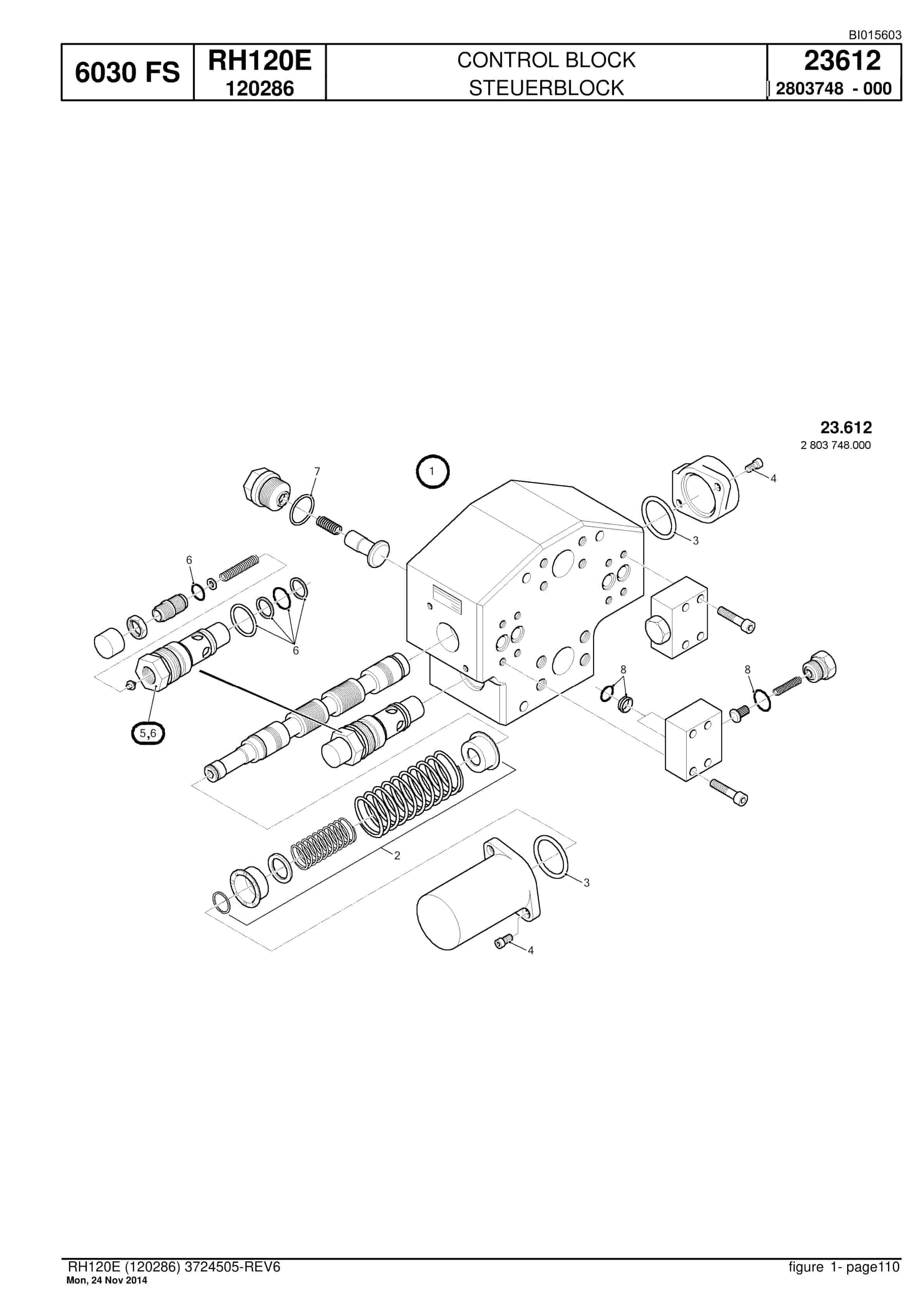 Caterpillar 6030 FS Hydraulic Shovel Spare Parts Manual BI015603-2