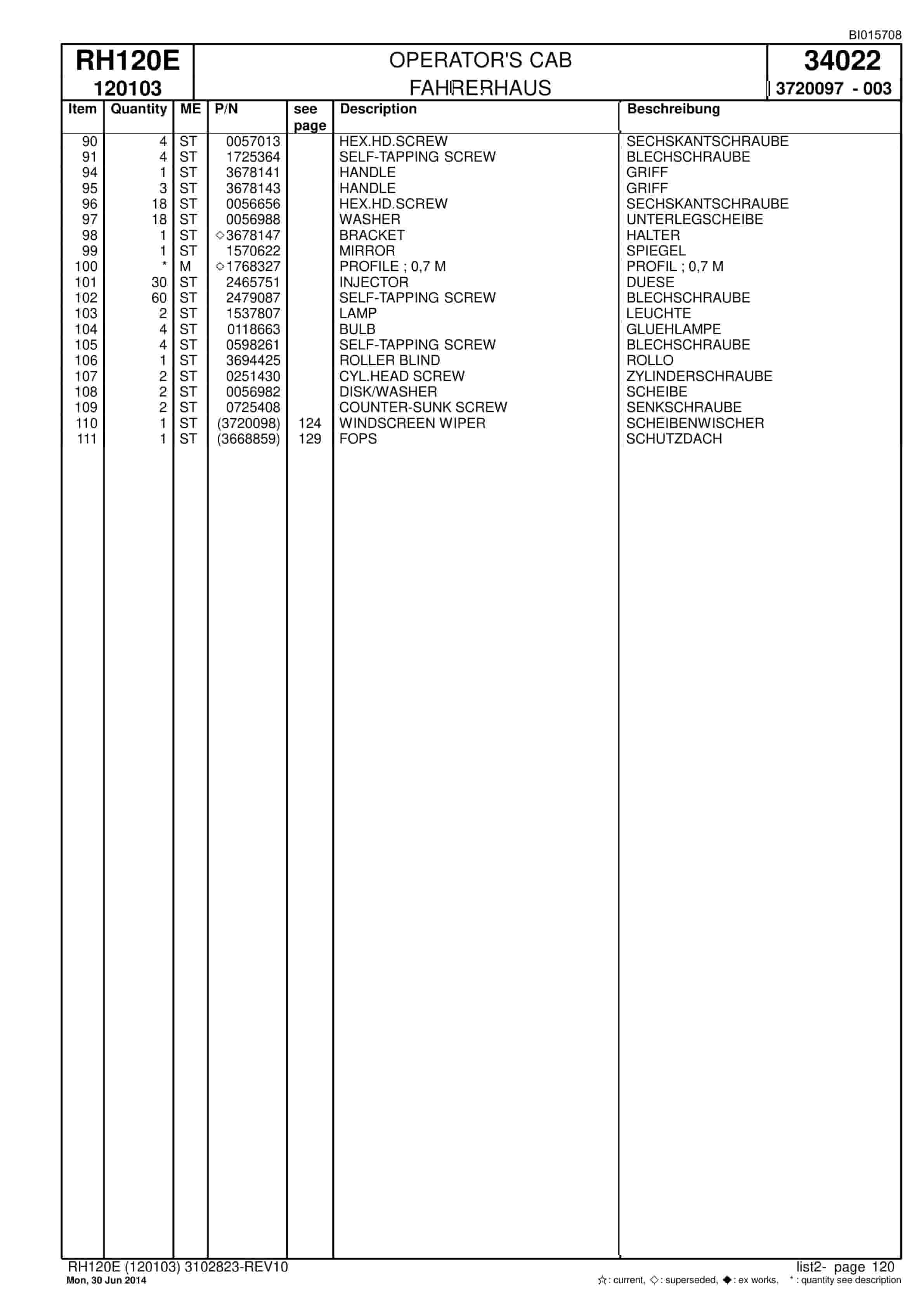 Caterpillar 6030 FS Hydraulic Shovel Spare Parts Manual BI015708-3