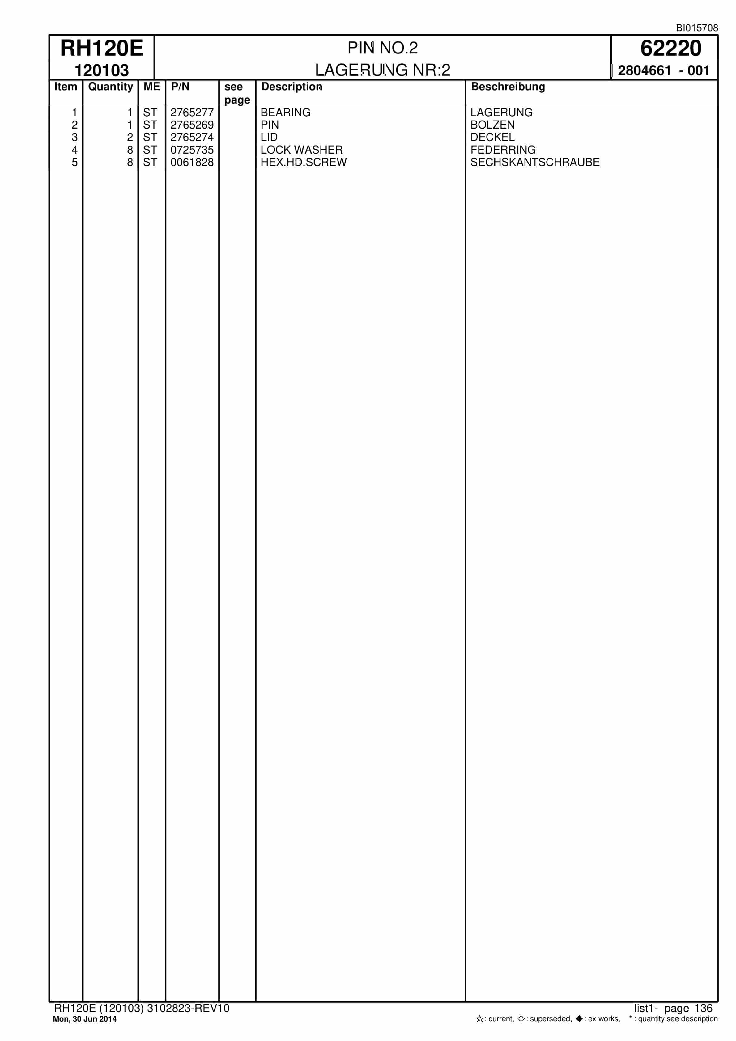 Caterpillar 6030 FS Hydraulic Shovel Spare Parts Manual BI015708-4