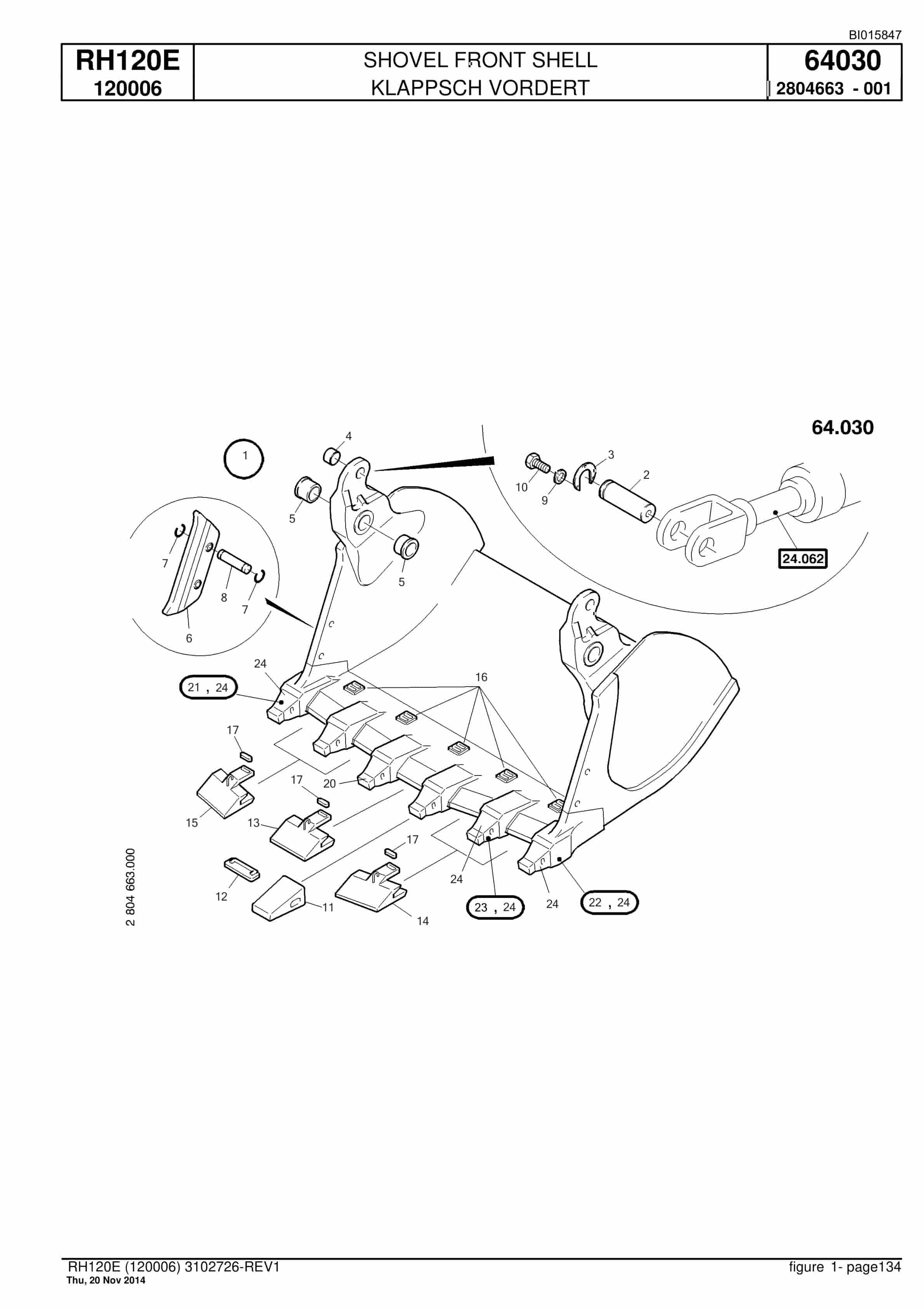 Caterpillar 6030 FS Hydraulic Shovel Spare Parts Manual BI015847-4