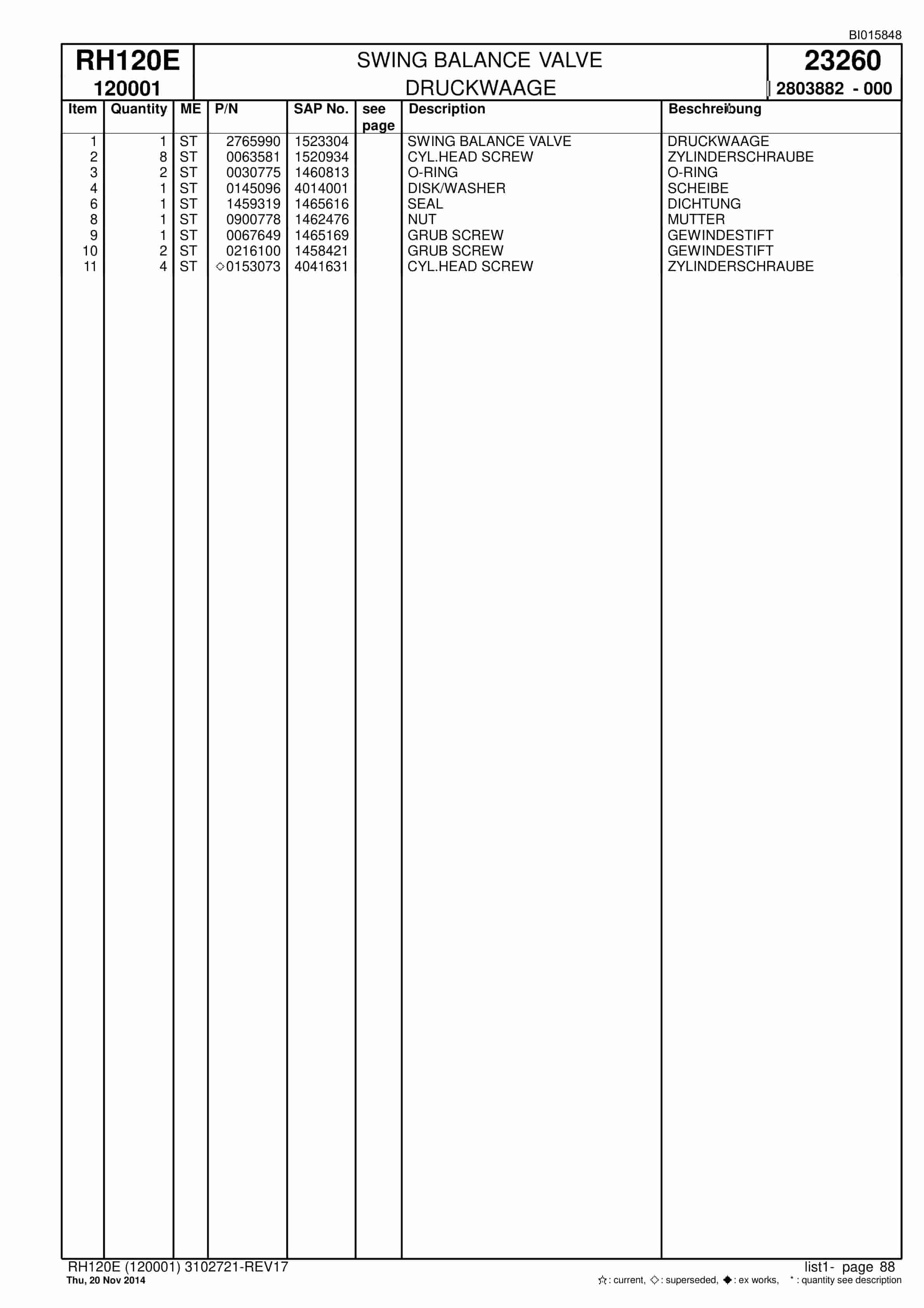 Caterpillar 6030 FS Hydraulic Shovel Spare Parts Manual BI015848-2