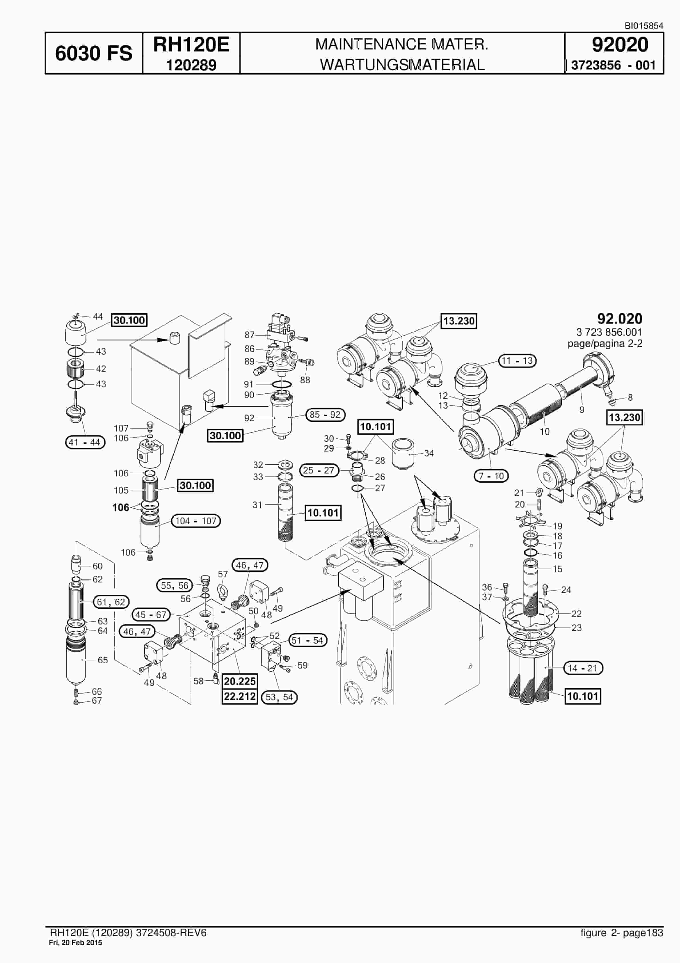 Caterpillar 6030 FS Hydraulic Shovel Spare Parts Manual BI015854-5