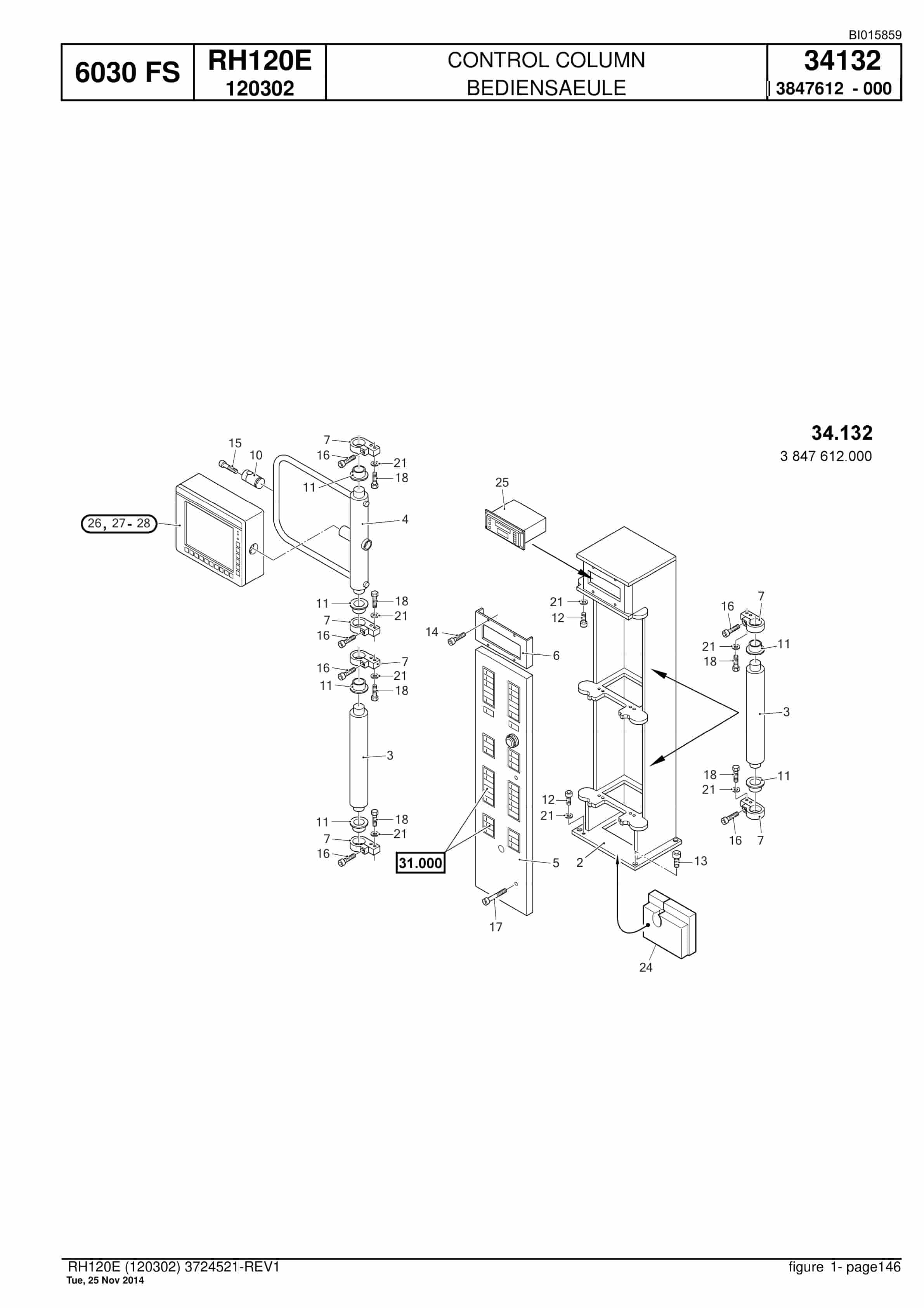 Caterpillar 6030 FS Hydraulic Shovel Spare Parts Manual BI015859-3