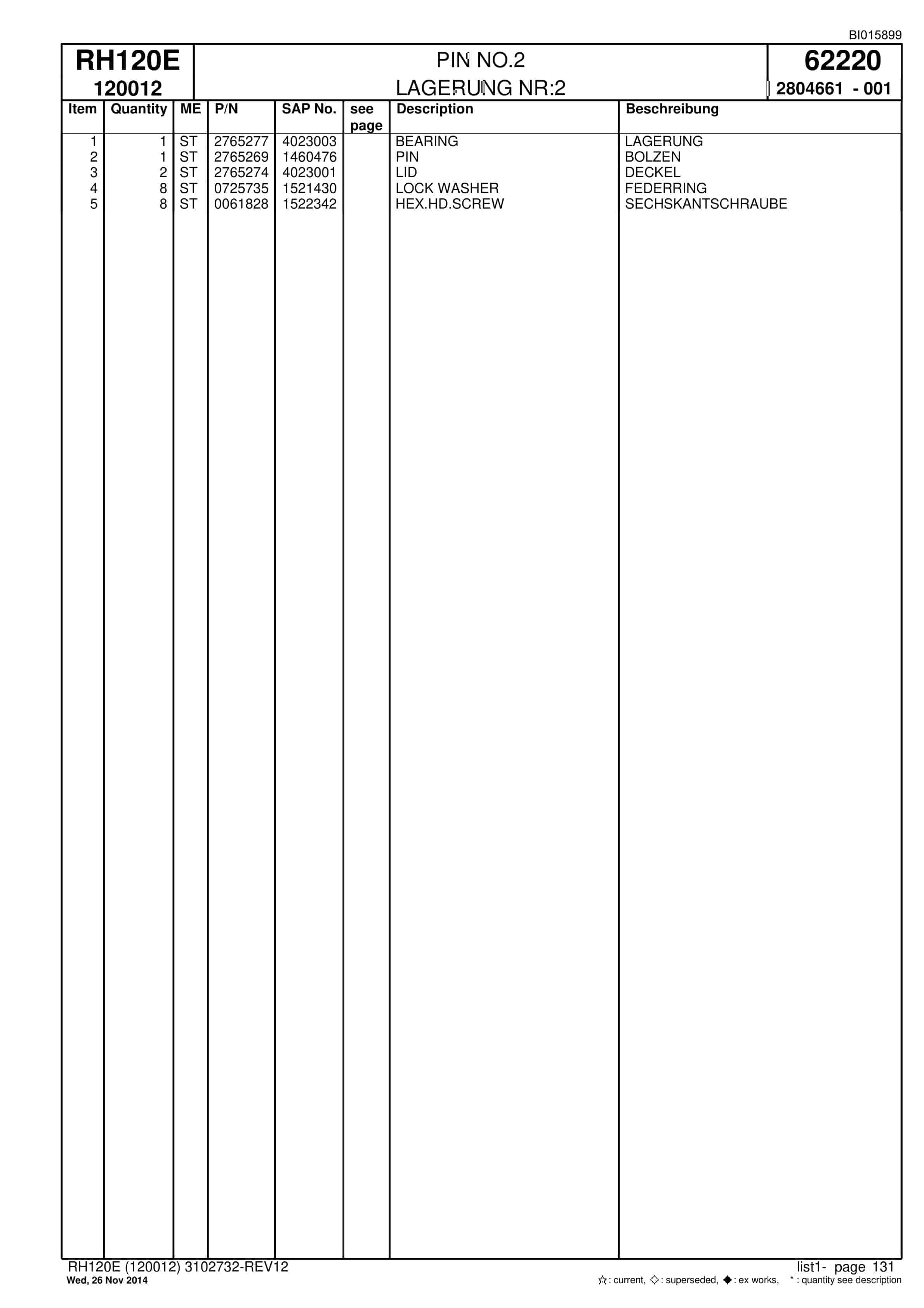 Caterpillar 6030 FS Hydraulic Shovel Spare Parts Manual BI015899-4