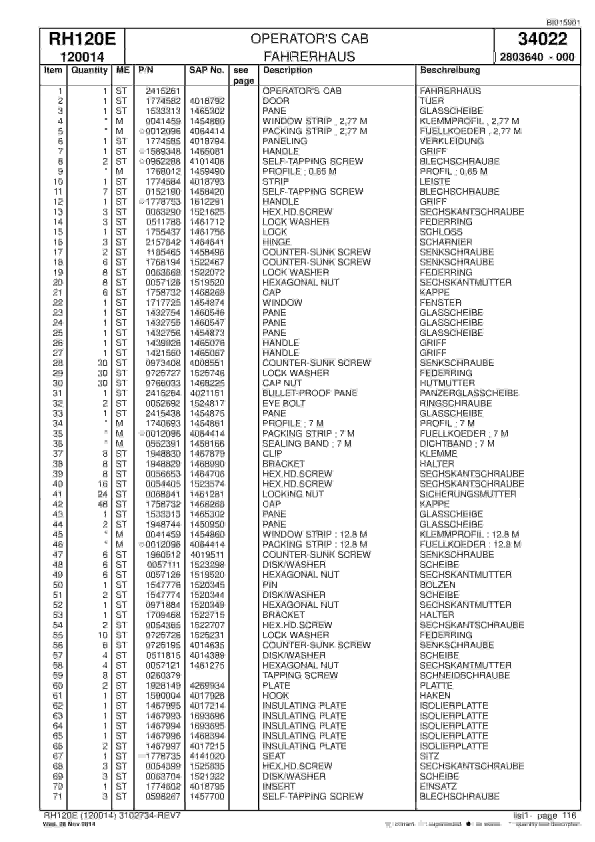 Caterpillar 6030 FS Hydraulic Shovel Spare Parts Manual BI015901-3