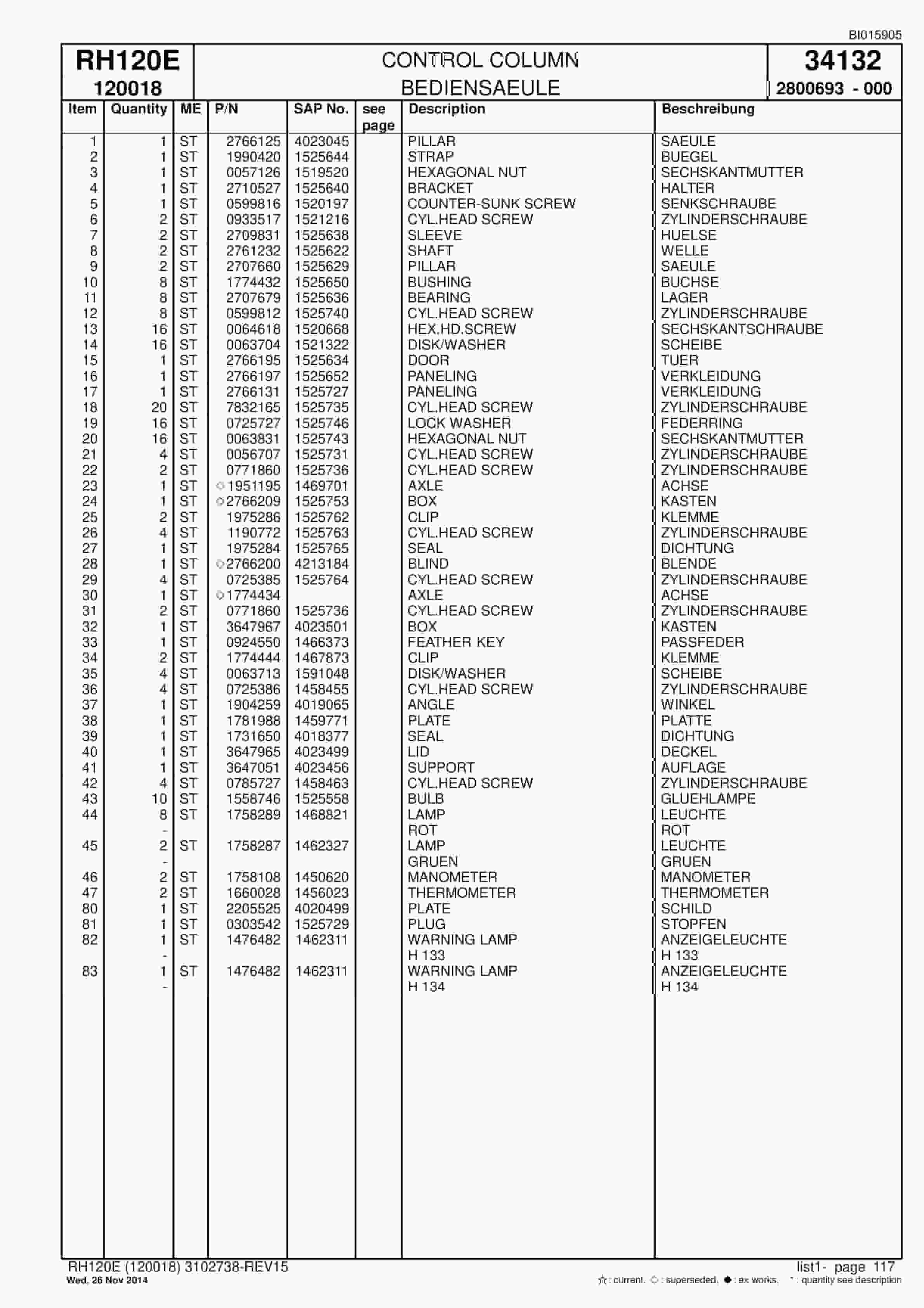 Caterpillar 6030 FS Hydraulic Shovel Spare Parts Manual BI015905-3