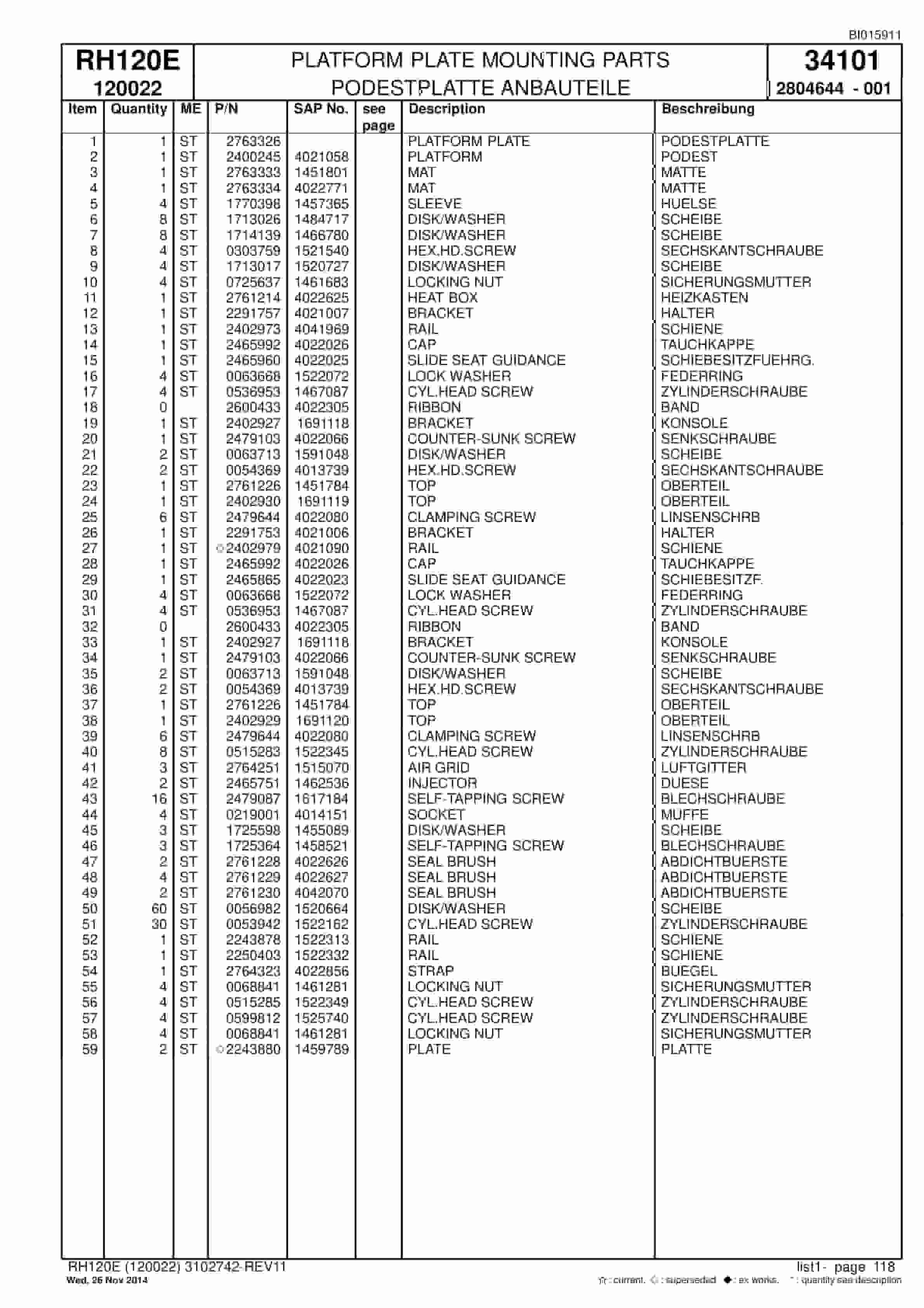 Caterpillar 6030 FS Hydraulic Shovel Spare Parts Manual BI015911-3