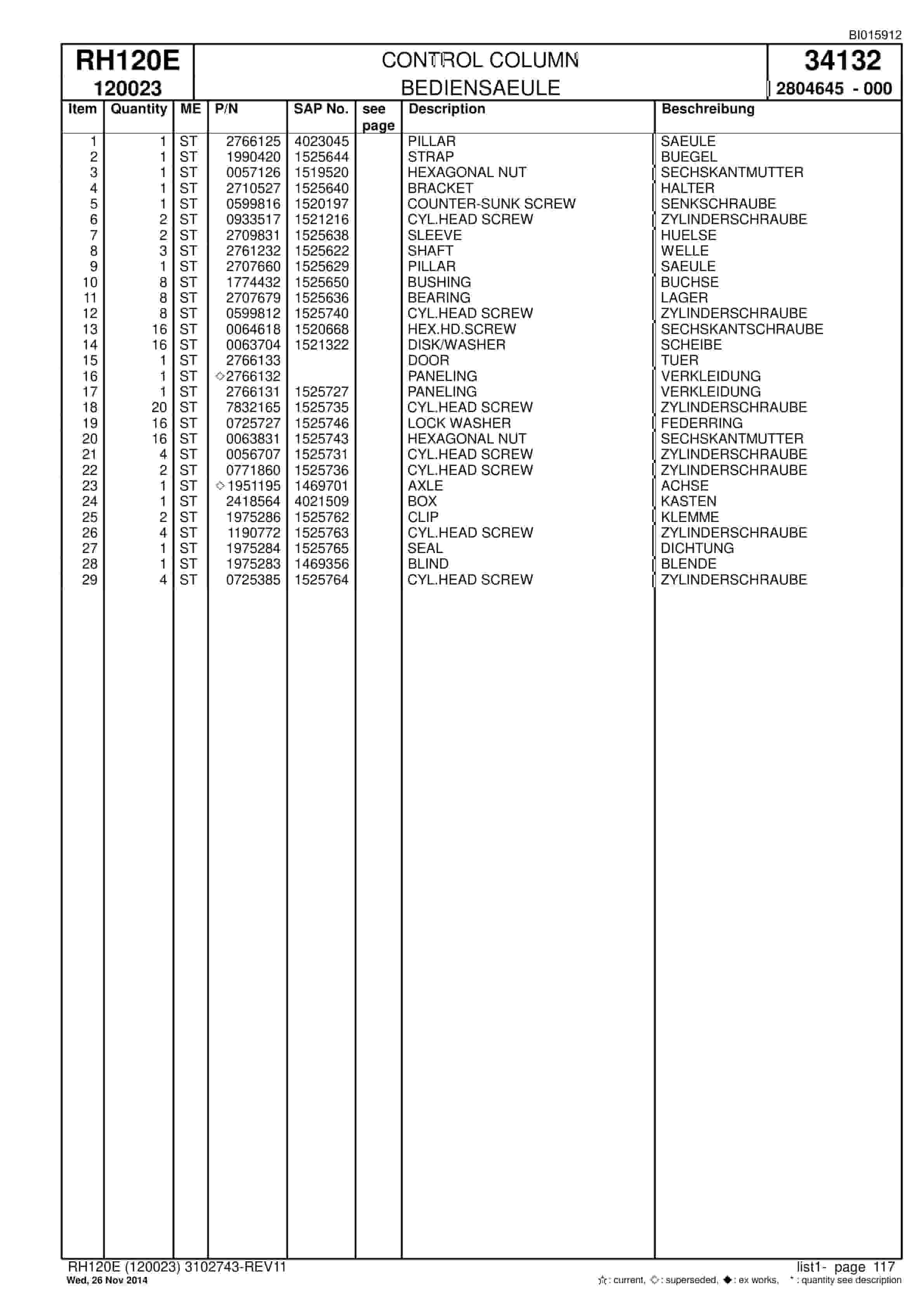 Caterpillar 6030 FS Hydraulic Shovel Spare Parts Manual BI015912-3