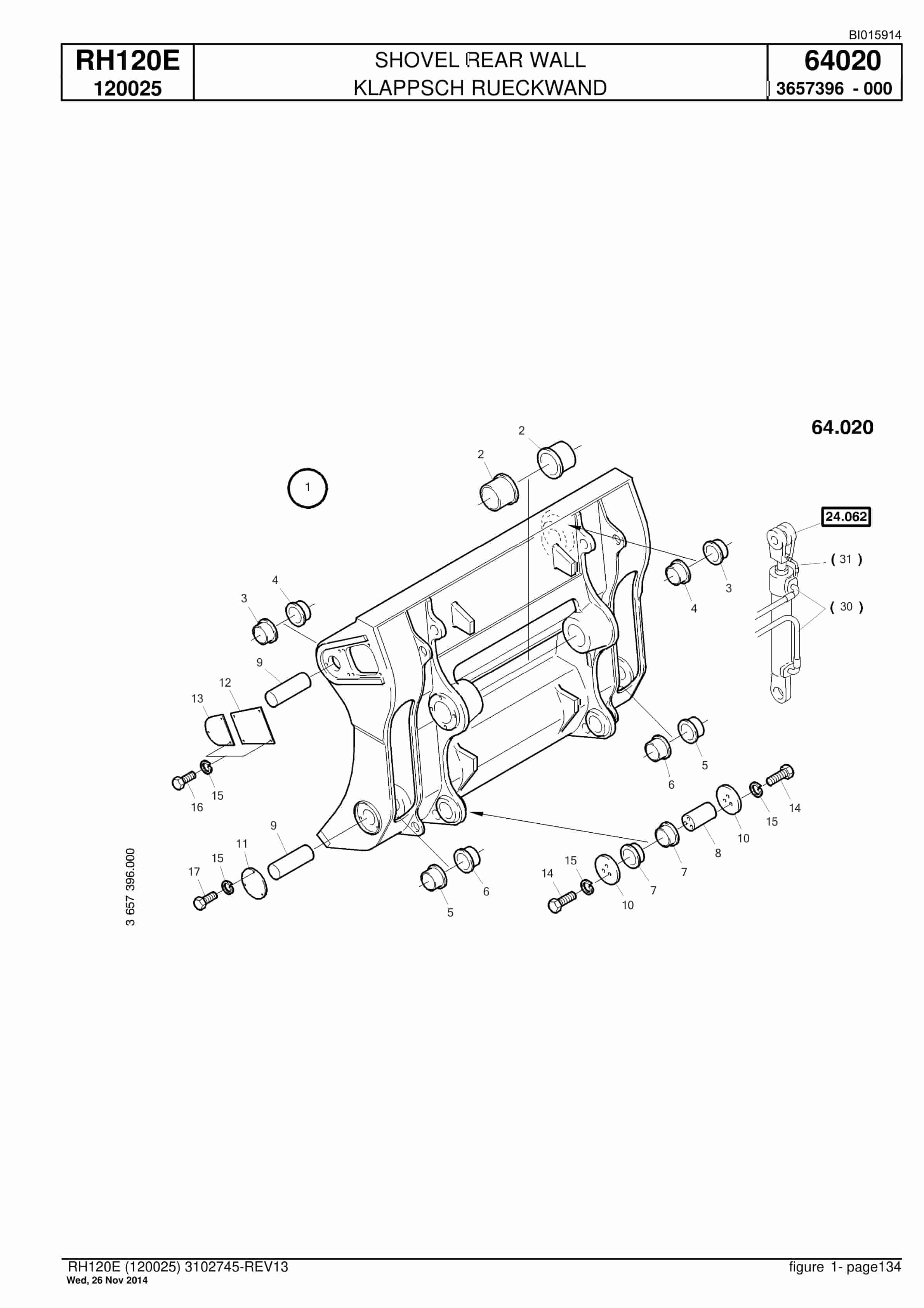 Caterpillar 6030 FS Hydraulic Shovel Spare Parts Manual BI015914-4