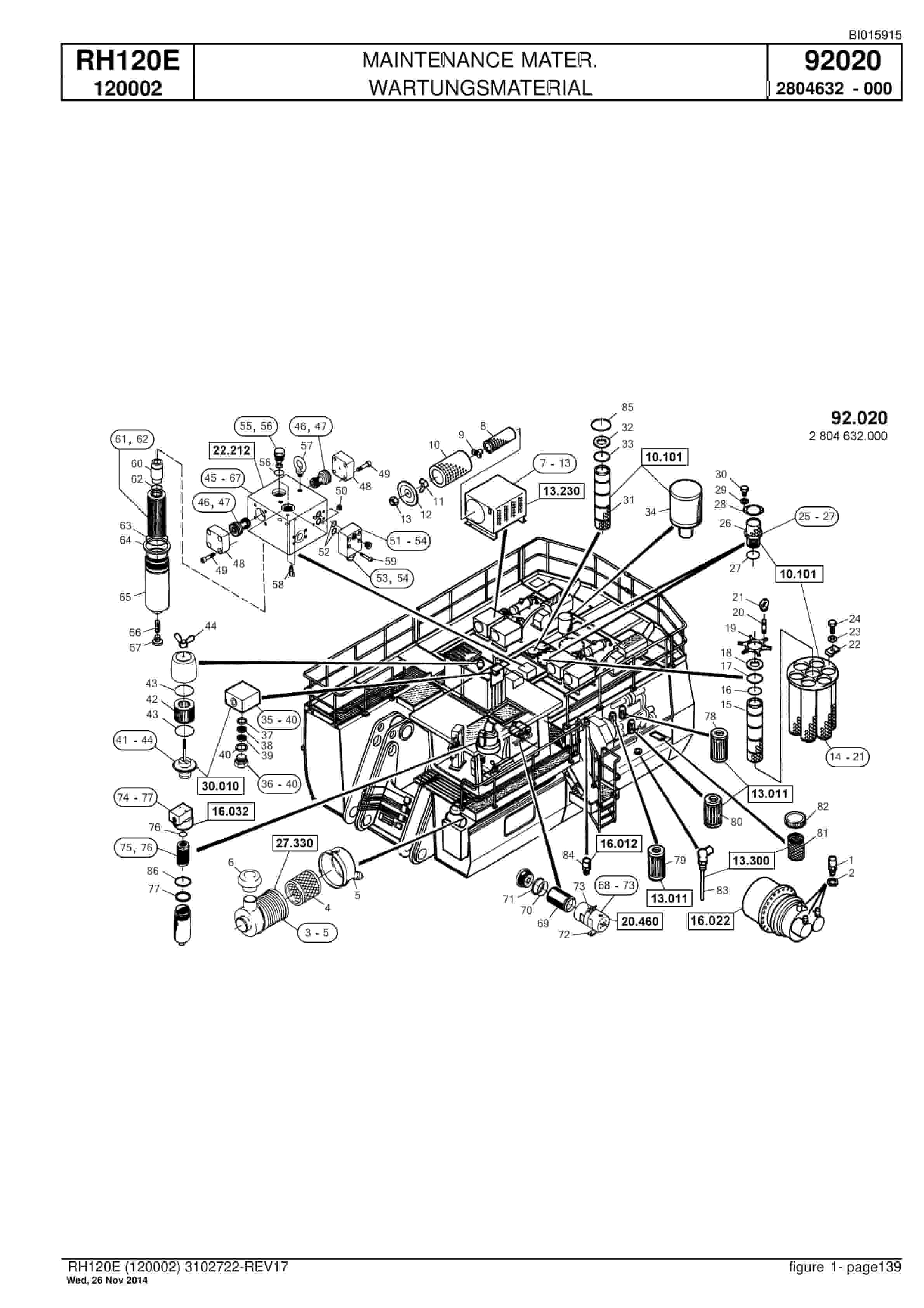 Caterpillar 6030 FS Hydraulic Shovel Spare Parts Manual BI015915-5