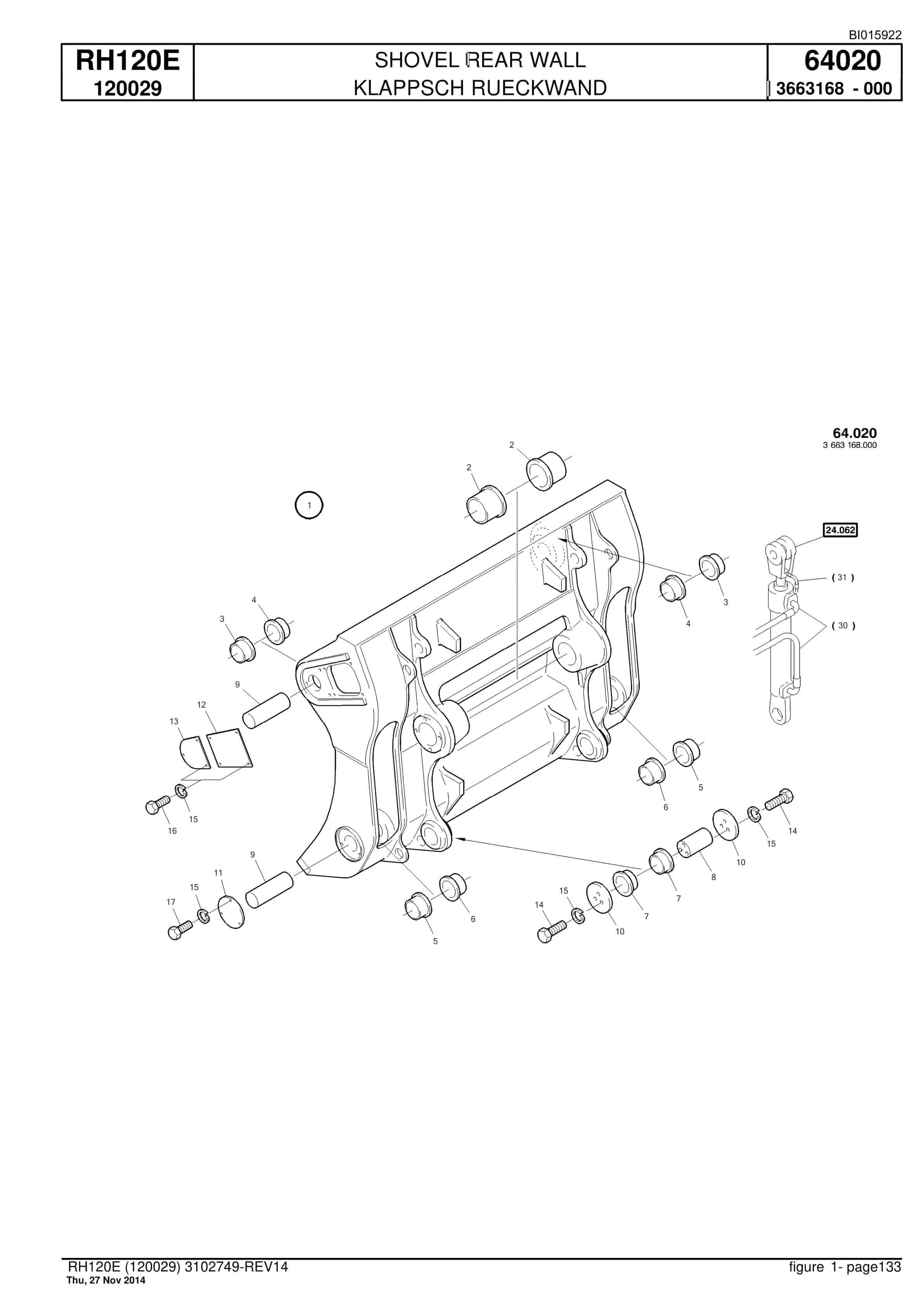 Caterpillar 6030 FS Hydraulic Shovel Spare Parts Manual BI015922-4