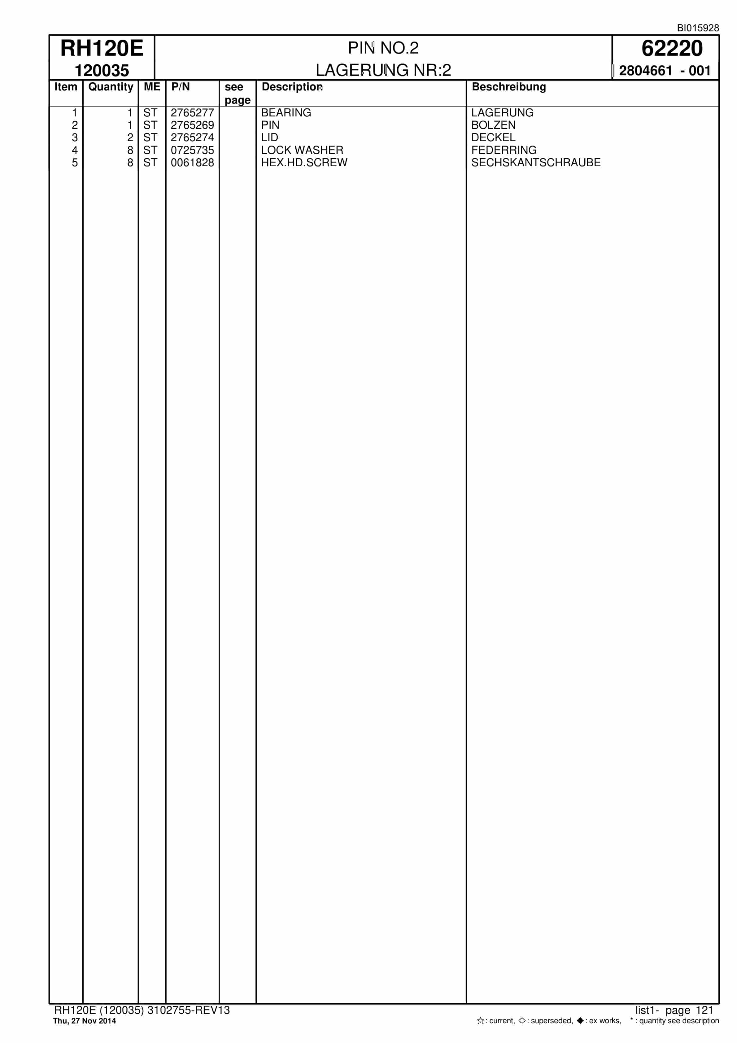 Caterpillar 6030 FS Hydraulic Shovel Spare Parts Manual BI015928-4