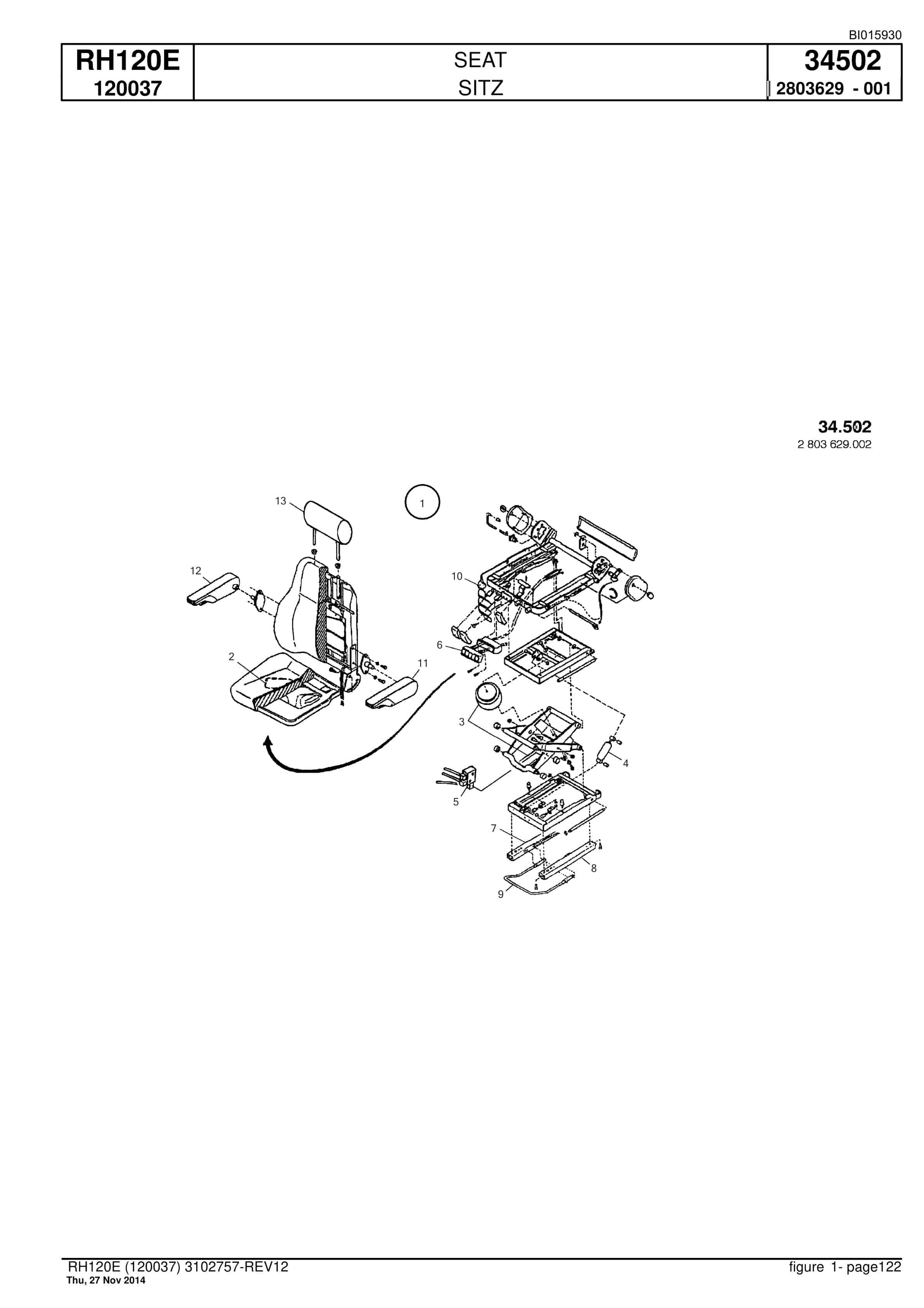 Caterpillar 6030 FS Hydraulic Shovel Spare Parts Manual BI015930-3
