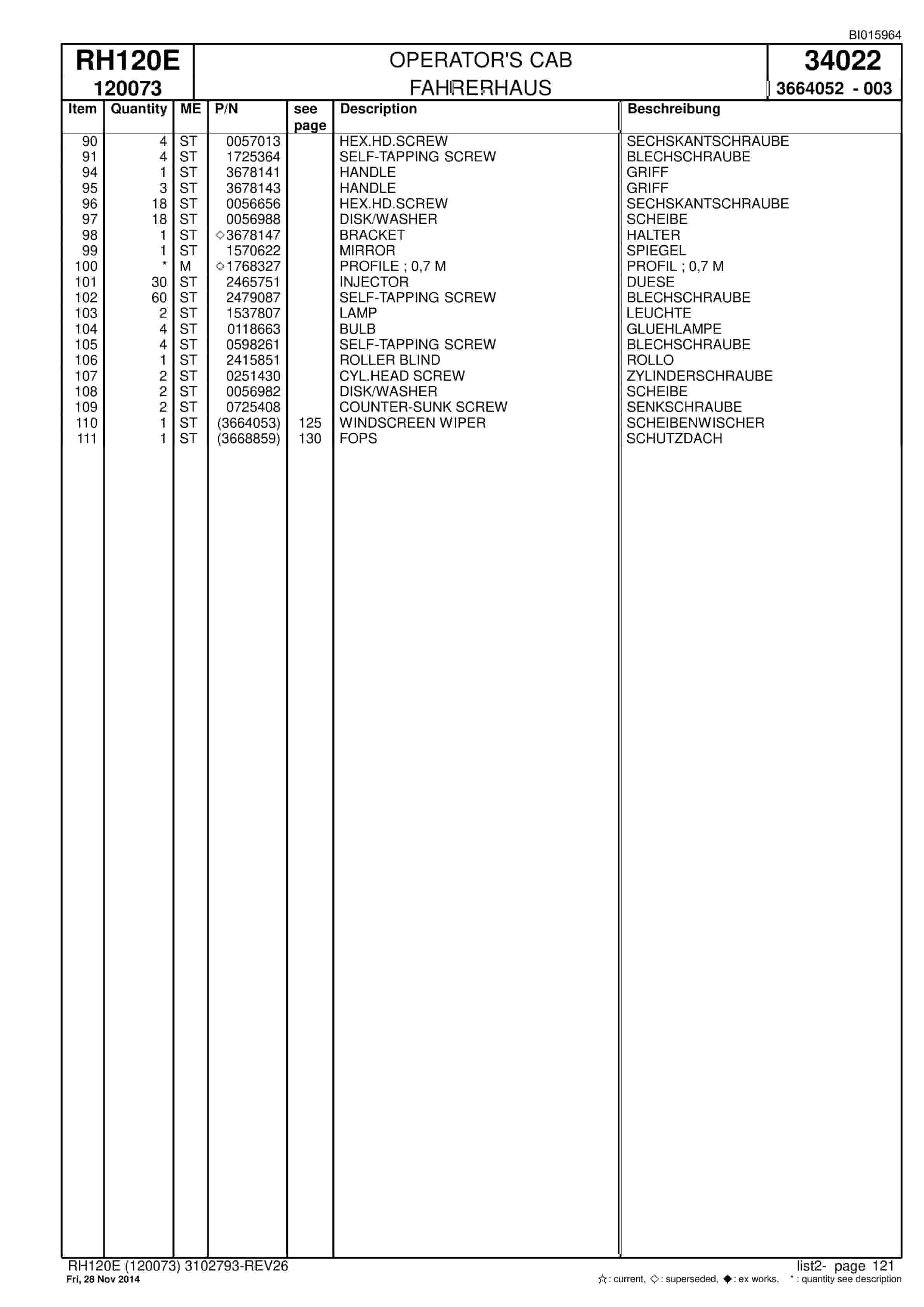 Caterpillar 6030 FS Hydraulic Shovel Spare Parts Manual BI015964-3