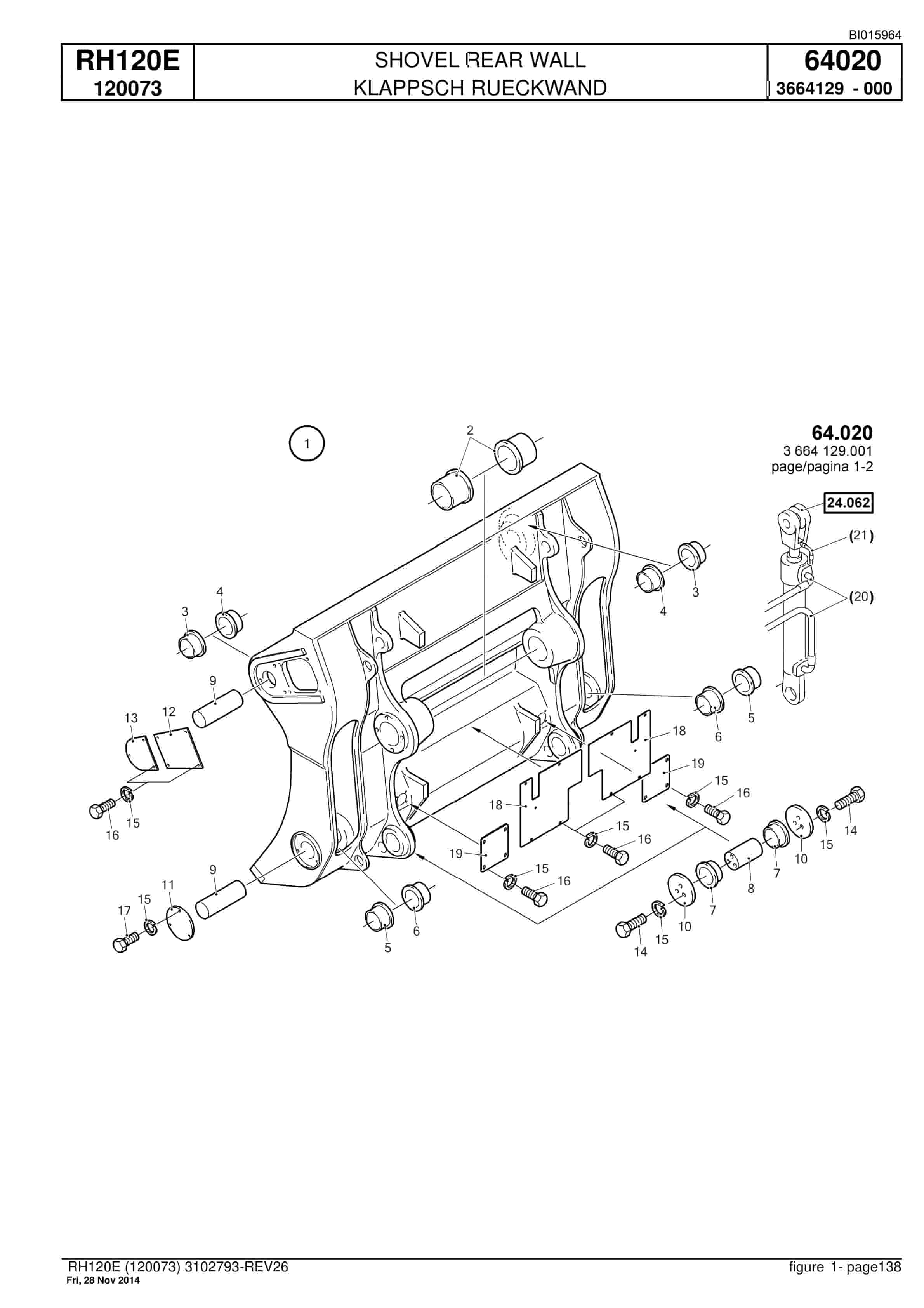 Caterpillar 6030 FS Hydraulic Shovel Spare Parts Manual BI015964-4