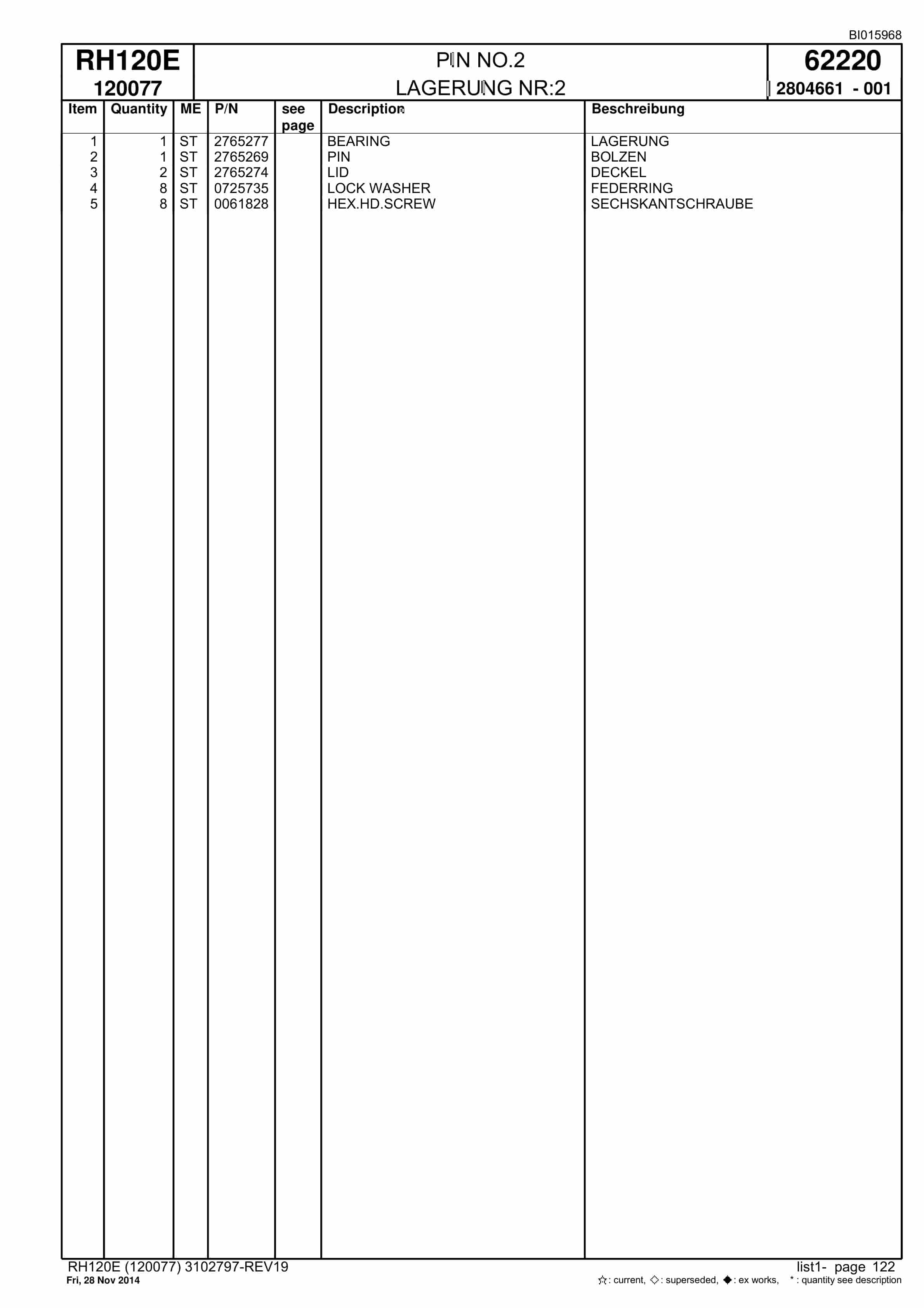 Caterpillar 6030 FS Hydraulic Shovel Spare Parts Manual BI015968-4