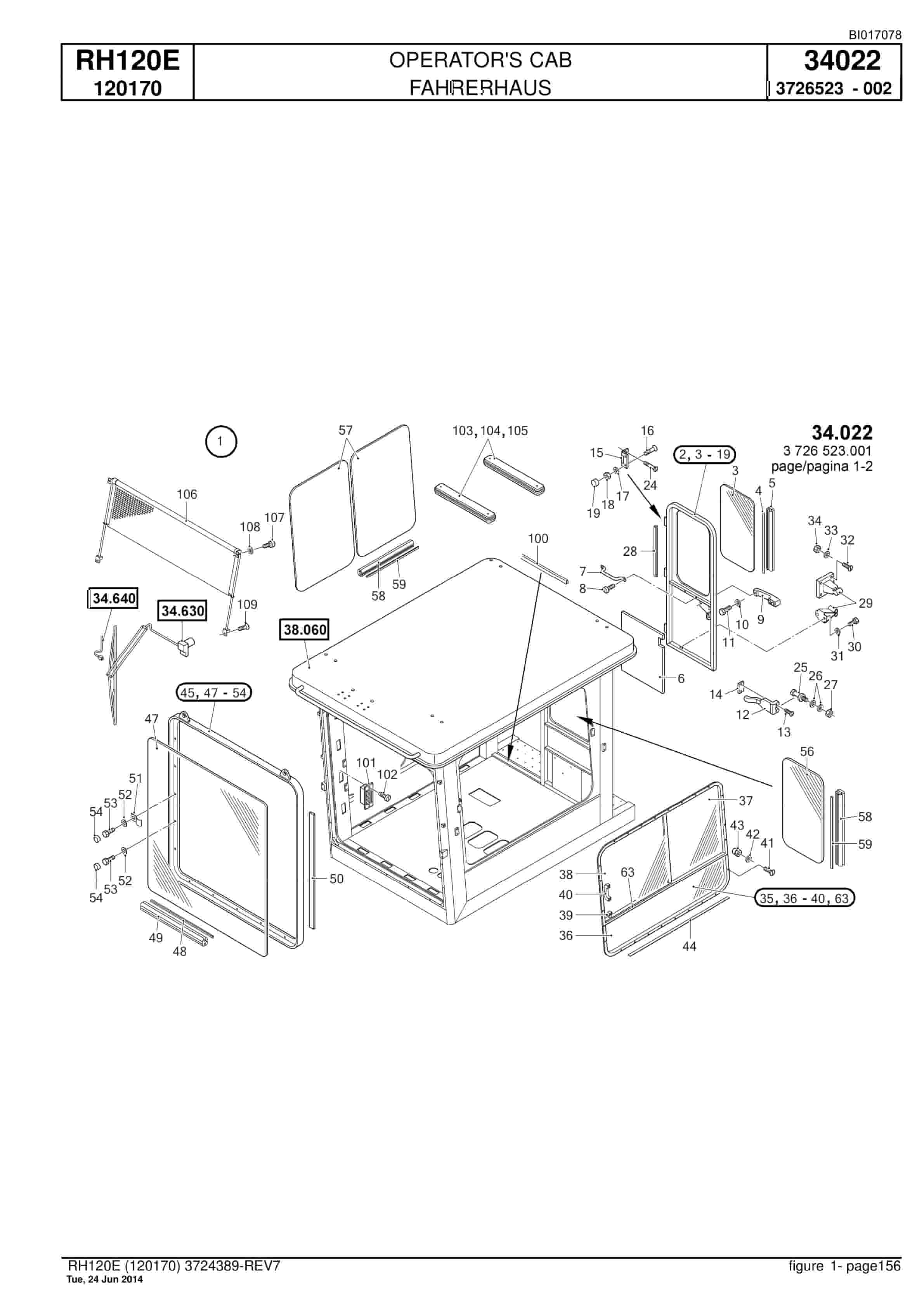 Caterpillar 6030 FS Hydraulic Shovel Spare Parts Manual BI017078-3