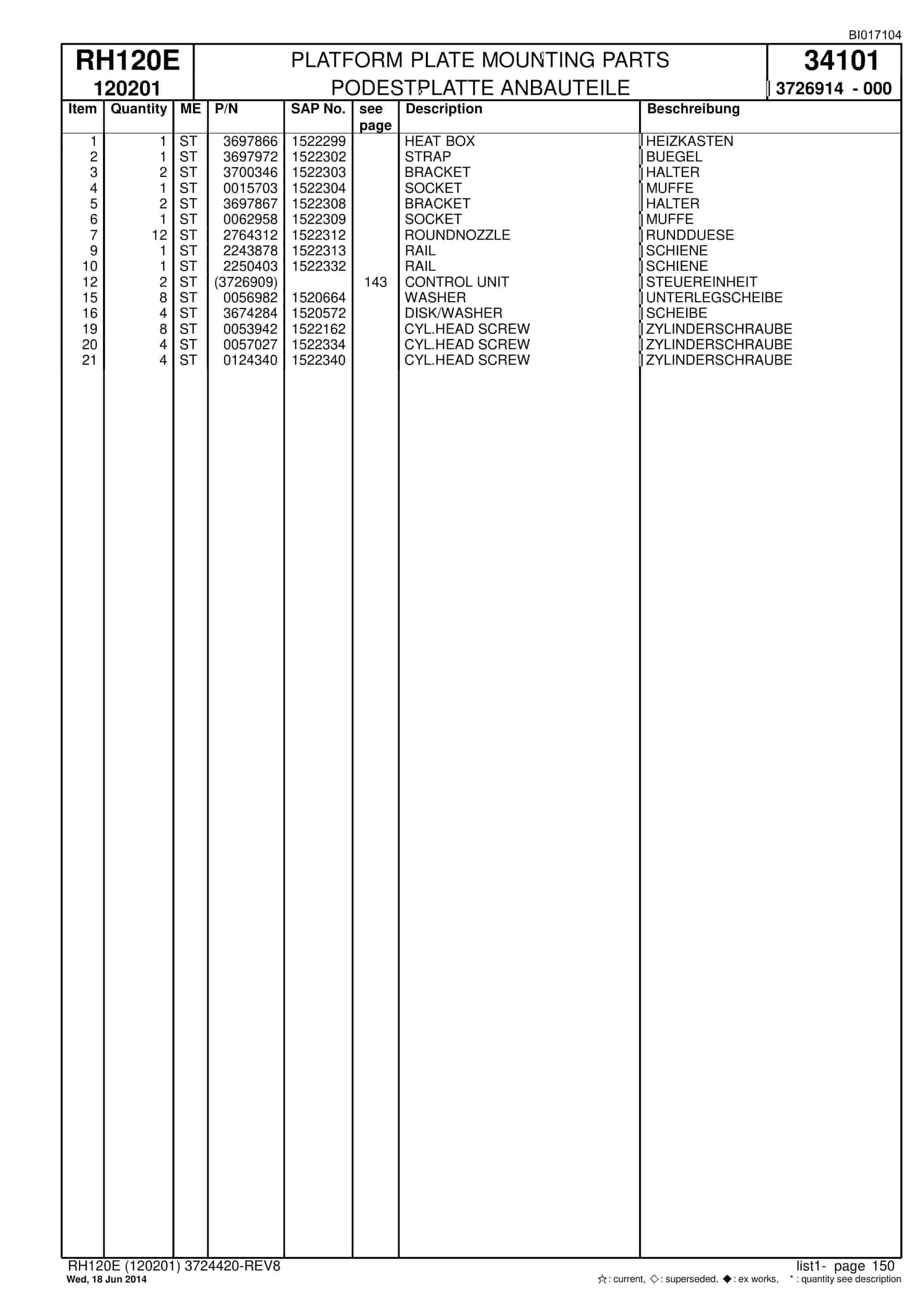 Caterpillar 6030 FS Hydraulic Shovel Spare Parts Manual BI017104-3
