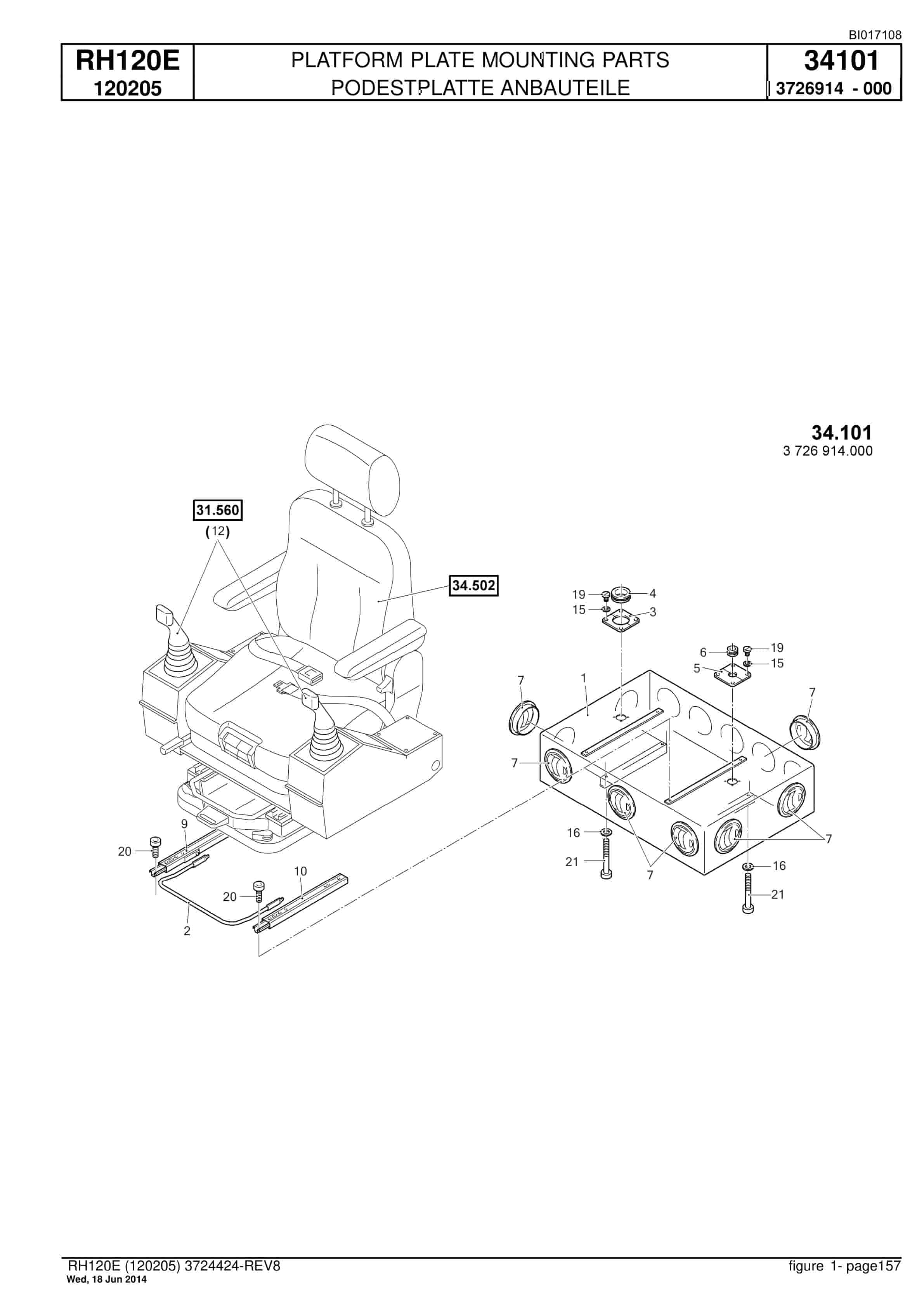Caterpillar 6030 FS Hydraulic Shovel Spare Parts Manual BI017108-3