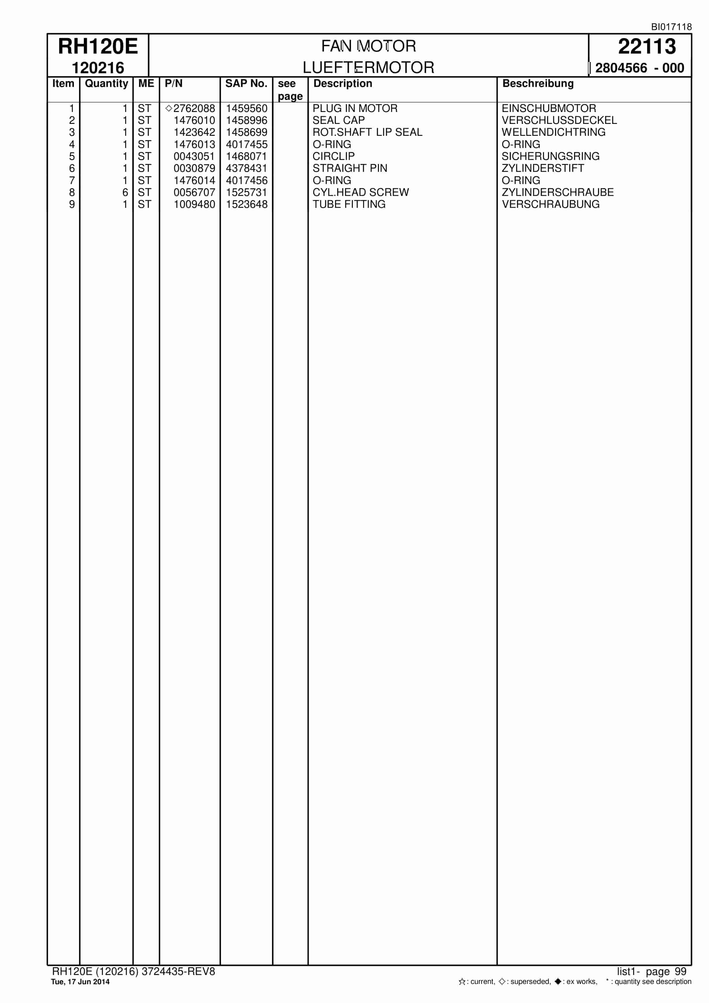 Caterpillar 6030 FS Hydraulic Shovel Spare Parts Manual BI017118-2