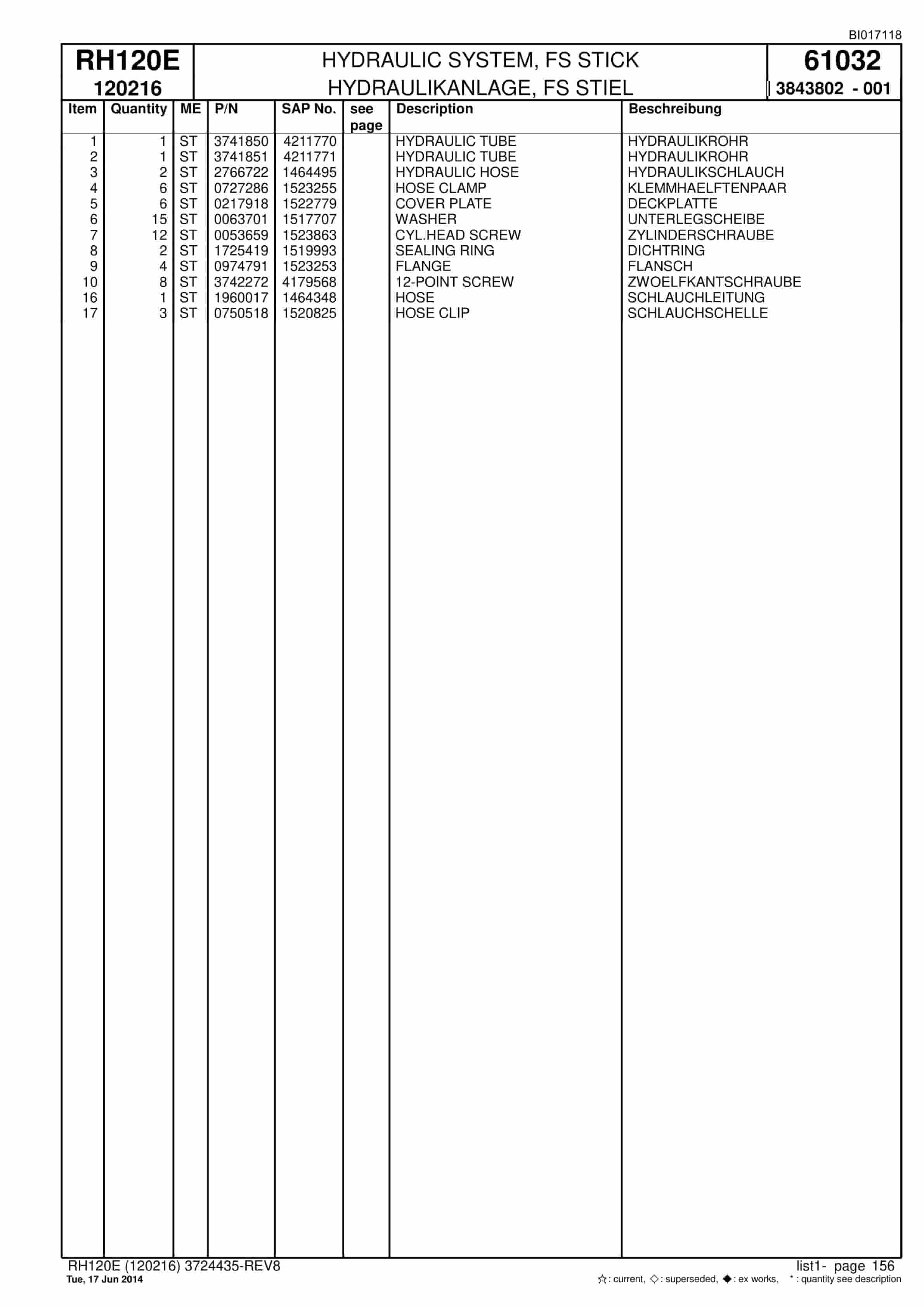 Caterpillar 6030 FS Hydraulic Shovel Spare Parts Manual BI017118-4