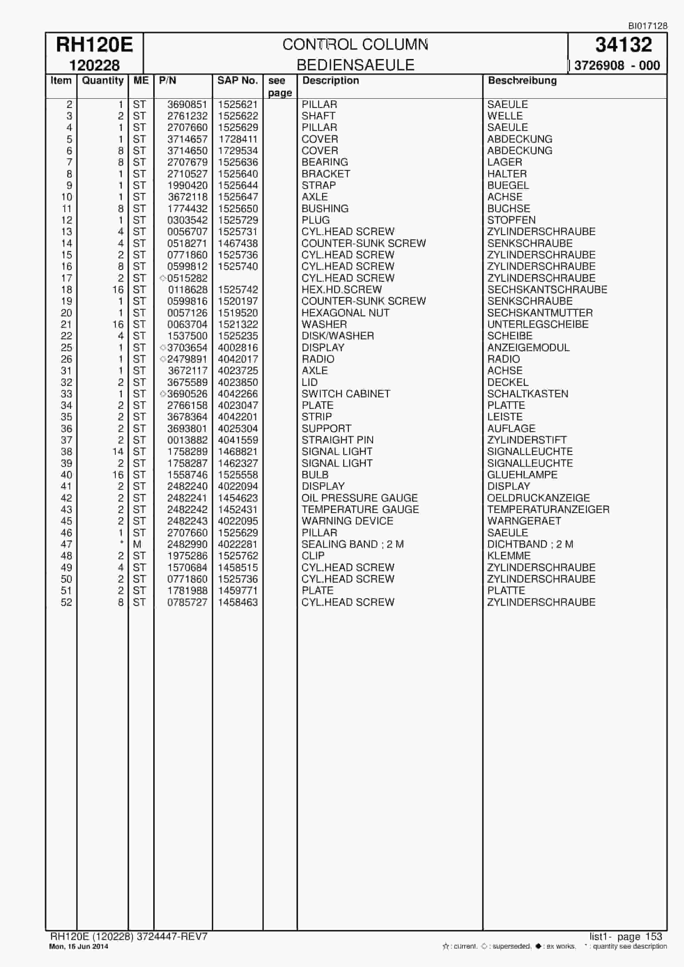 Caterpillar 6030 FS Hydraulic Shovel Spare Parts Manual BI017128-3