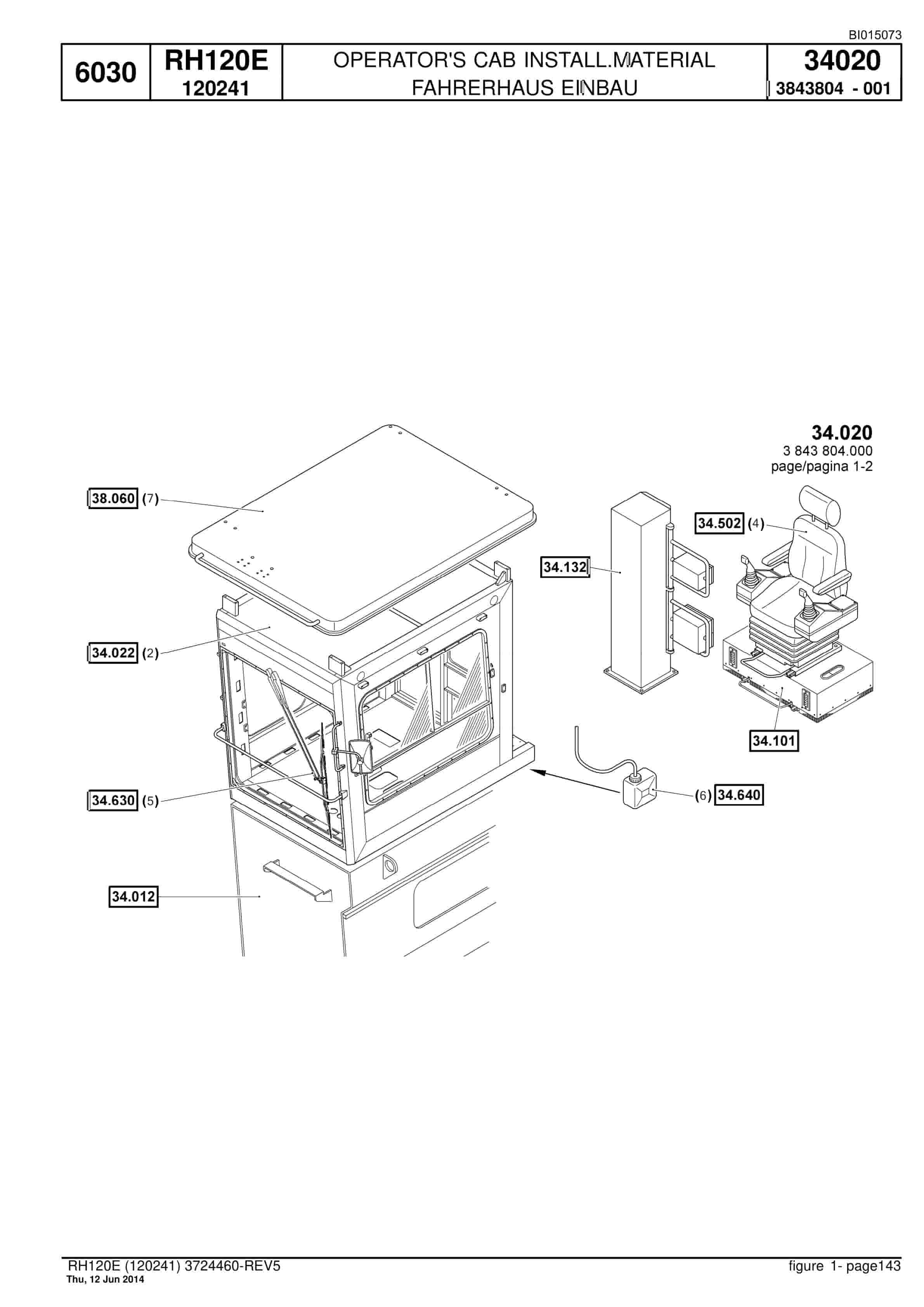 Caterpillar 6030 Hydraulic Shovel Spare Parts Manual BI015073-3