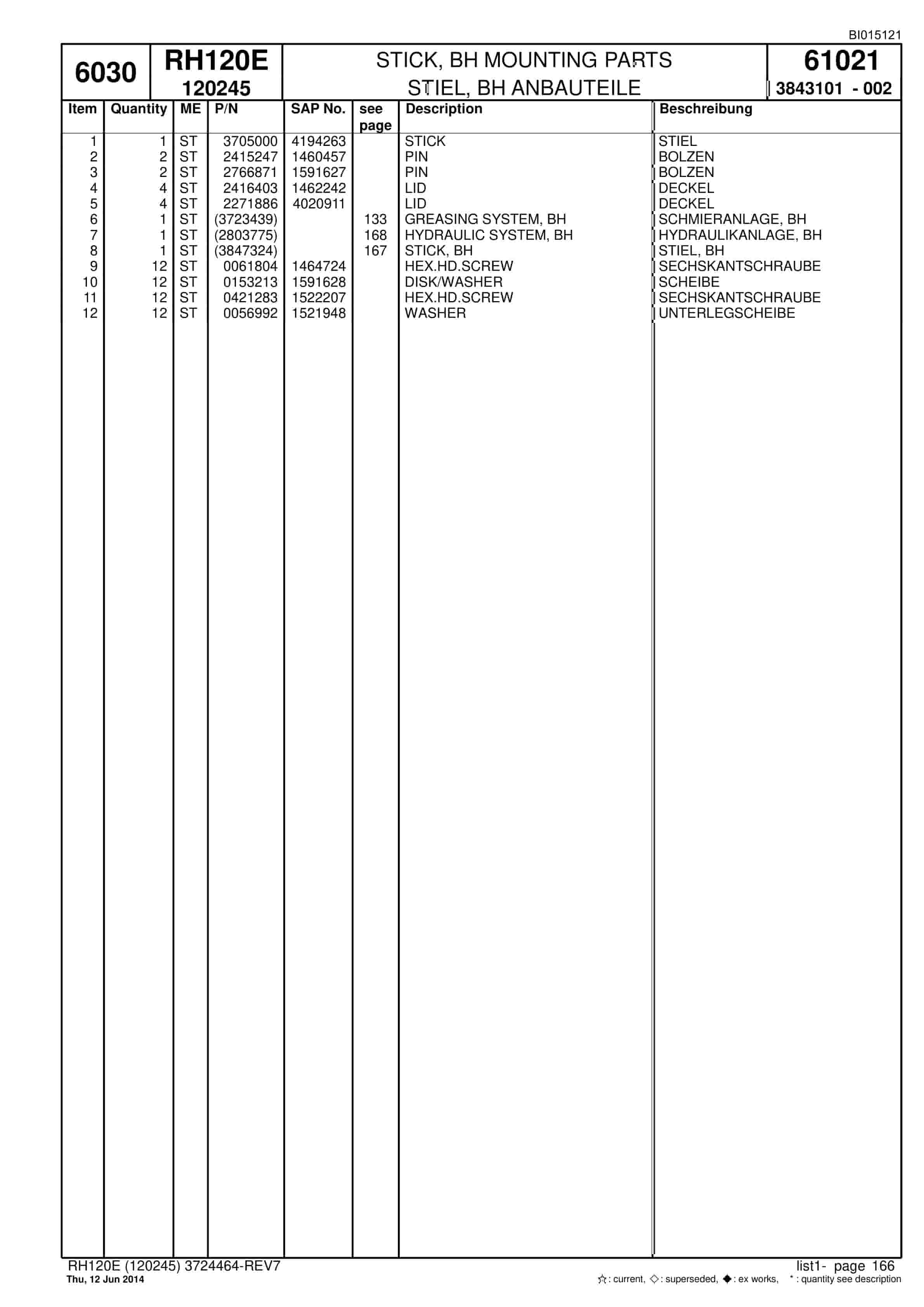 Caterpillar 6030 Hydraulic Shovel Spare Parts Manual BI015121-4