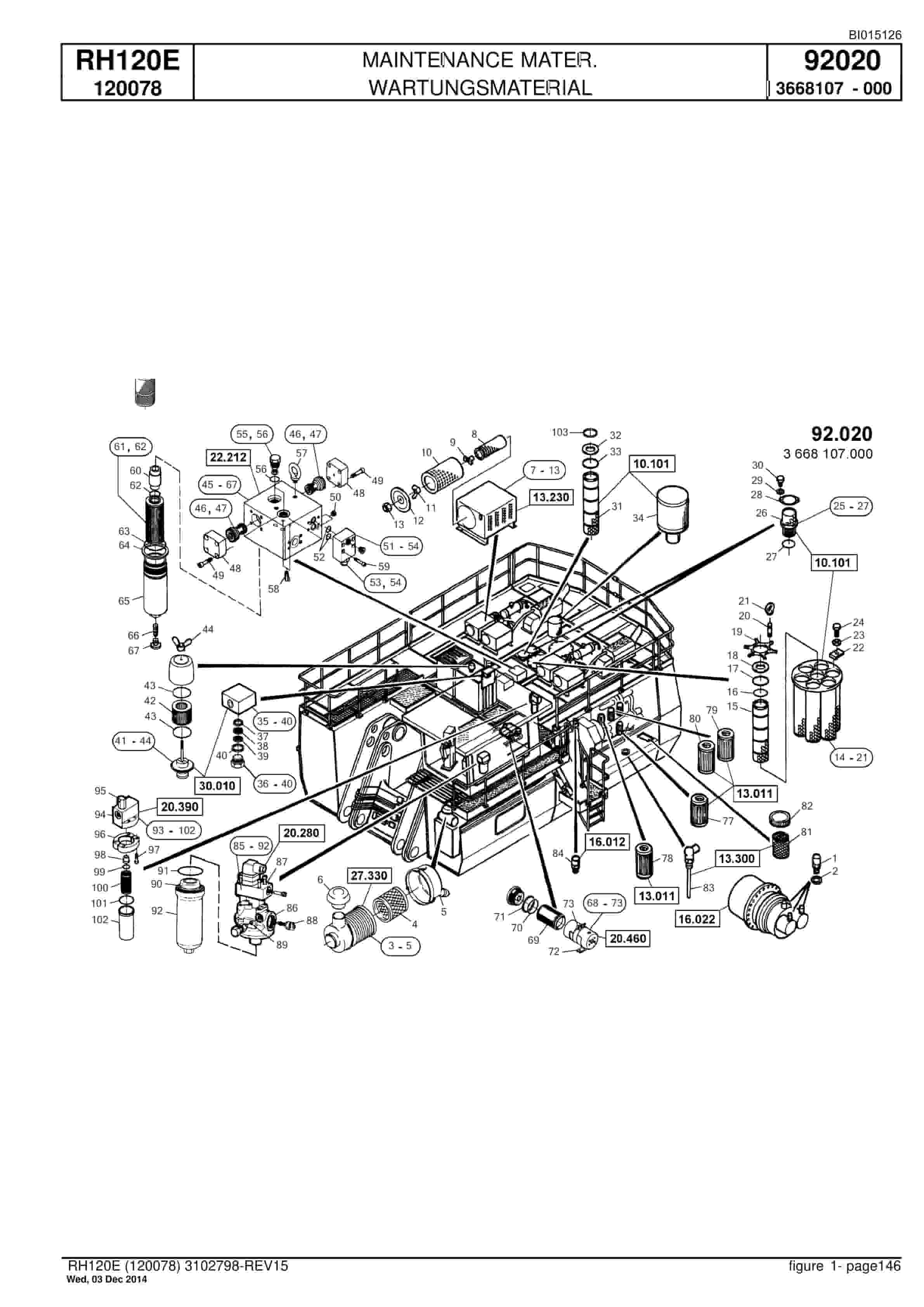 Caterpillar 6030 Hydraulic Shovel Spare Parts Manual BI015126-5
