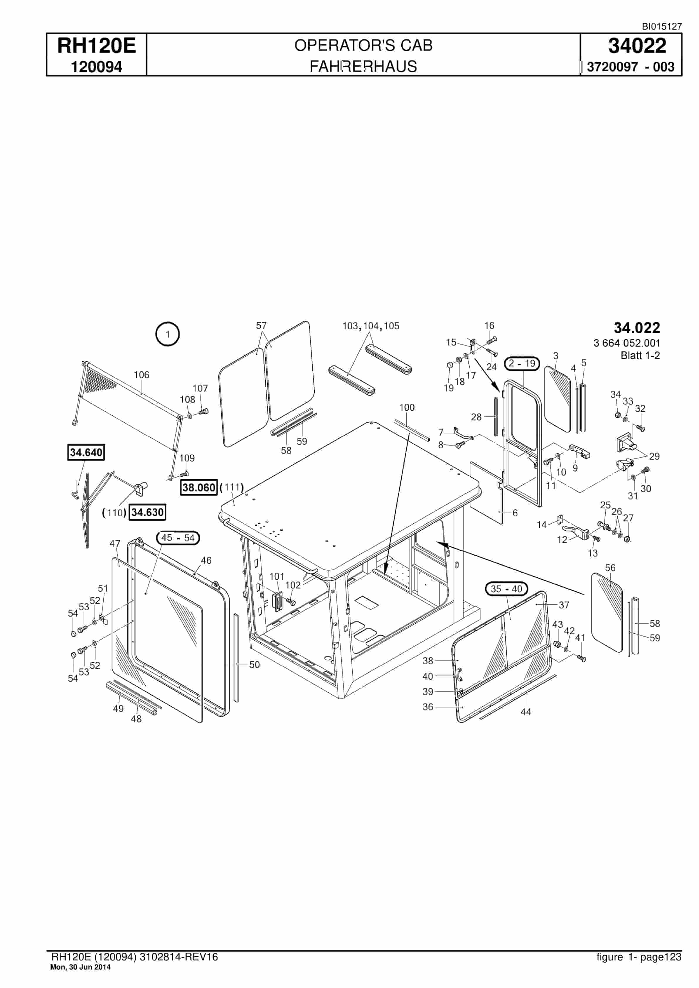 Caterpillar 6030 Hydraulic Shovel Spare Parts Manual BI015127-3