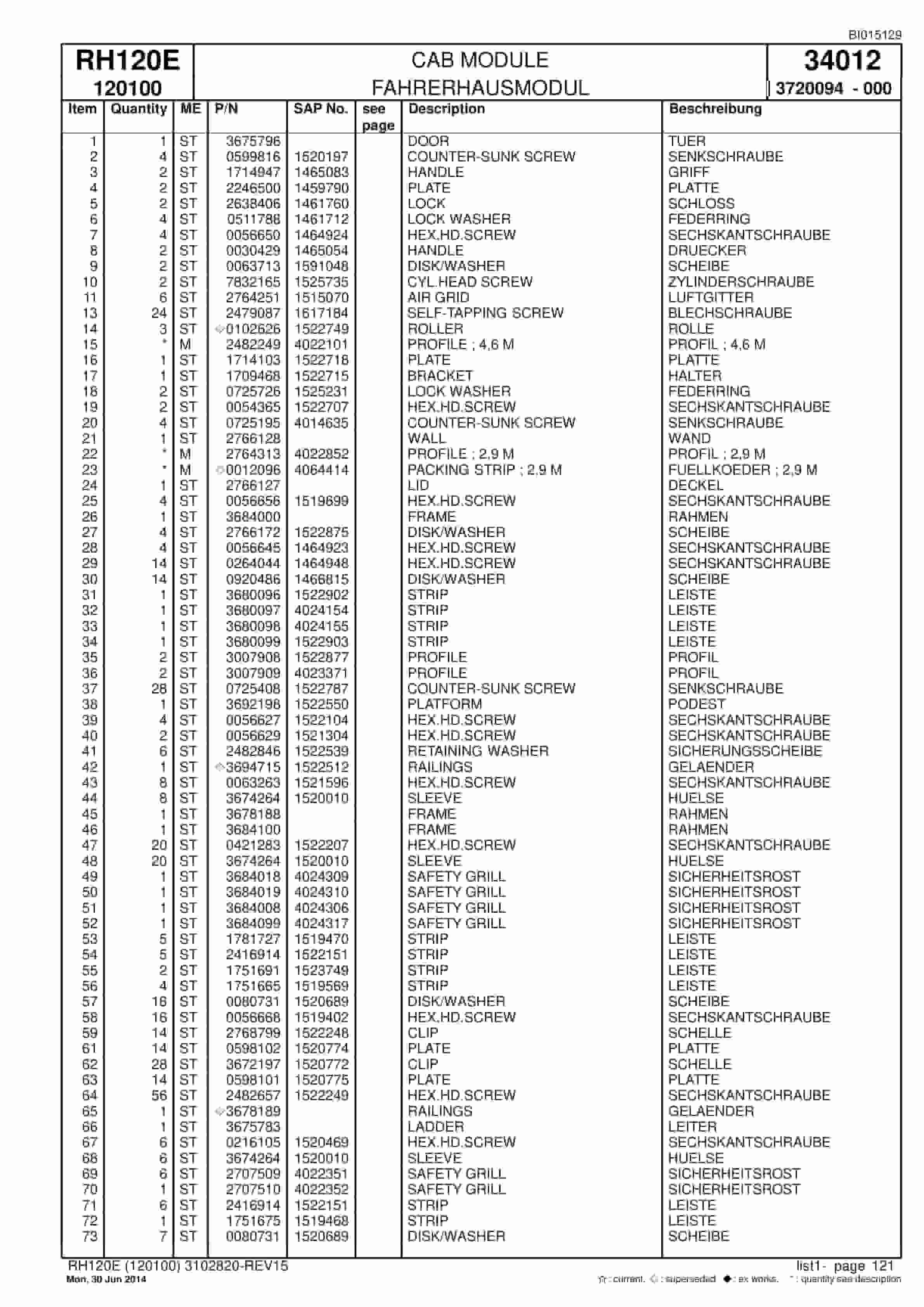 Caterpillar 6030 Hydraulic Shovel Spare Parts Manual BI015129-3