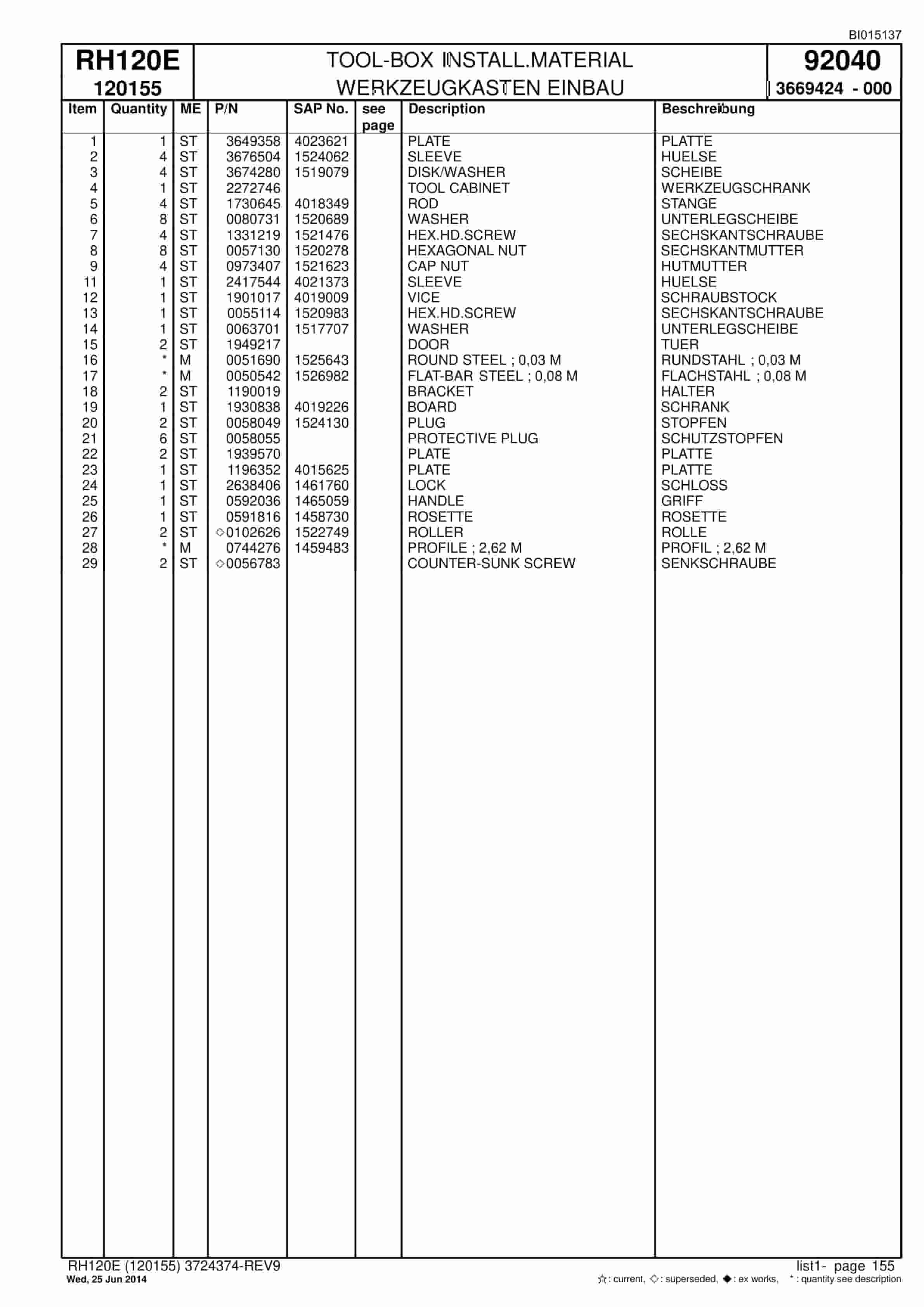 Caterpillar 6030 Hydraulic Shovel Spare Parts Manual BI015137-5