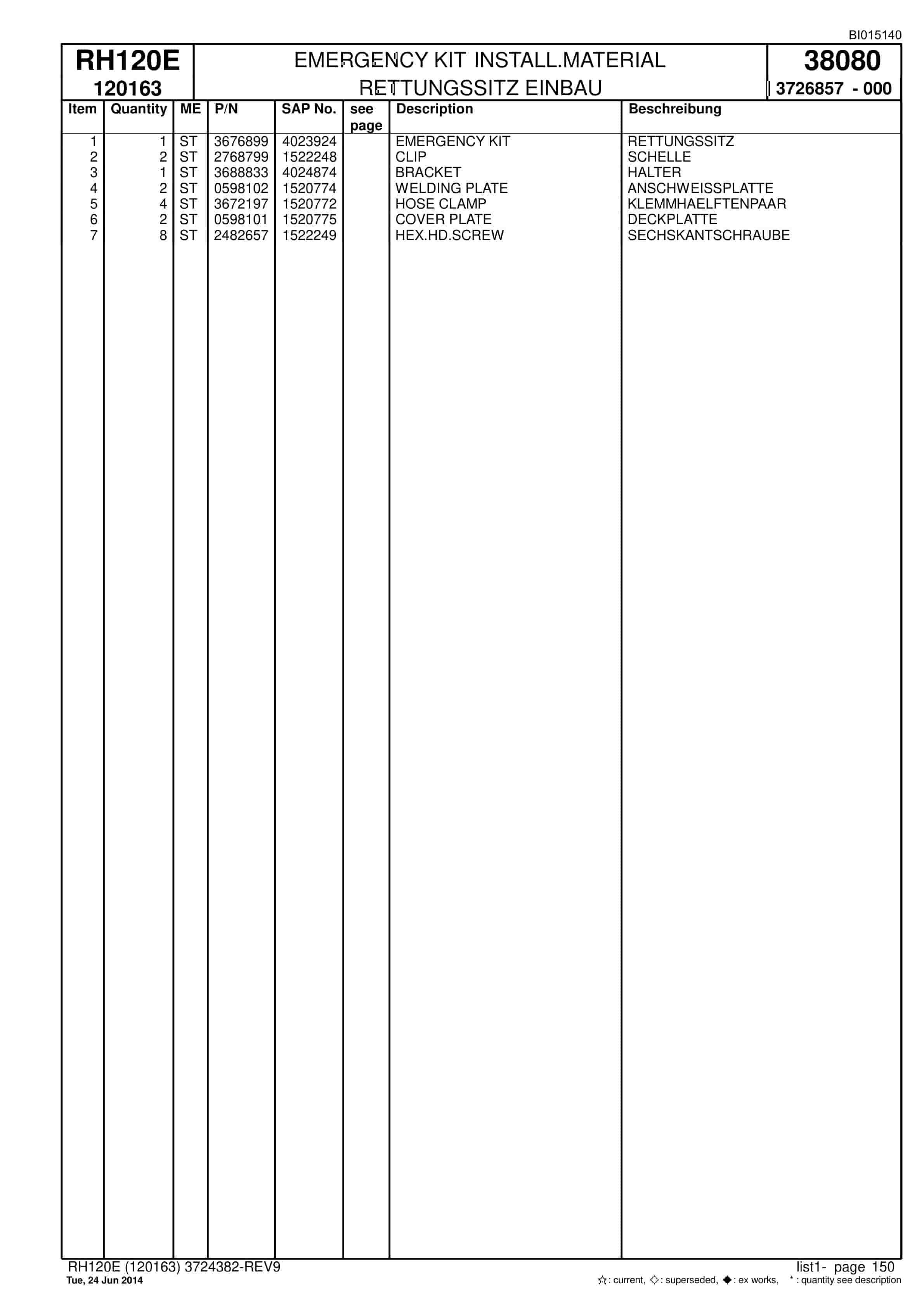 Caterpillar 6030 Hydraulic Shovel Spare Parts Manual BI015140-3