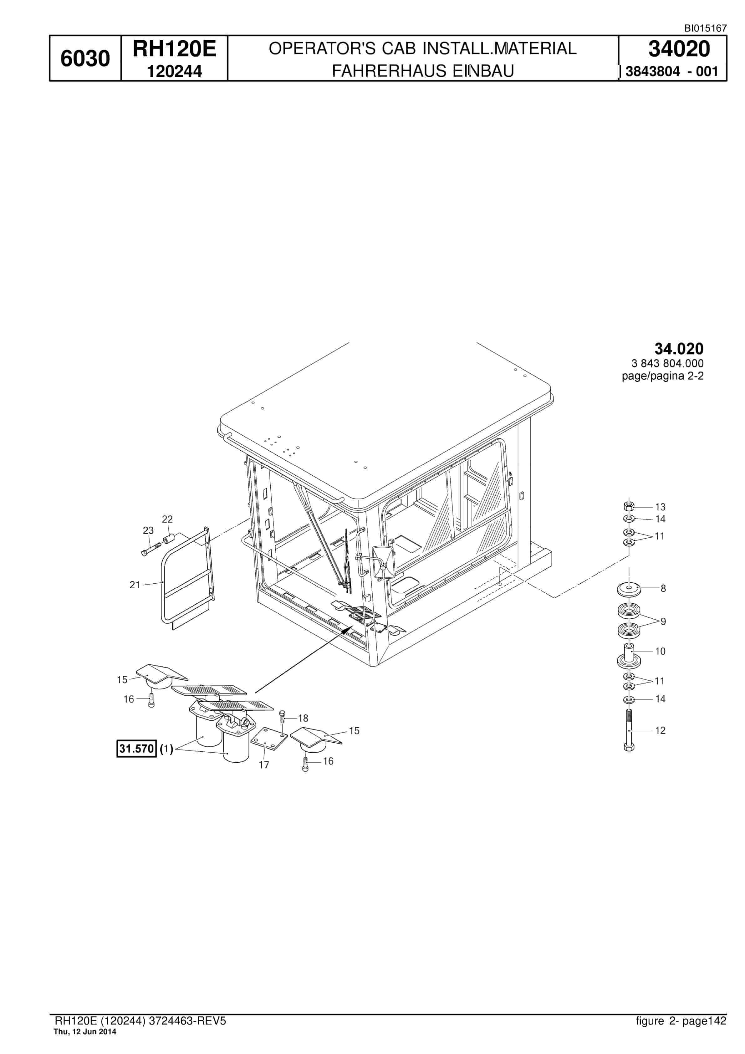 Caterpillar 6030 Hydraulic Shovel Spare Parts Manual BI015167-3