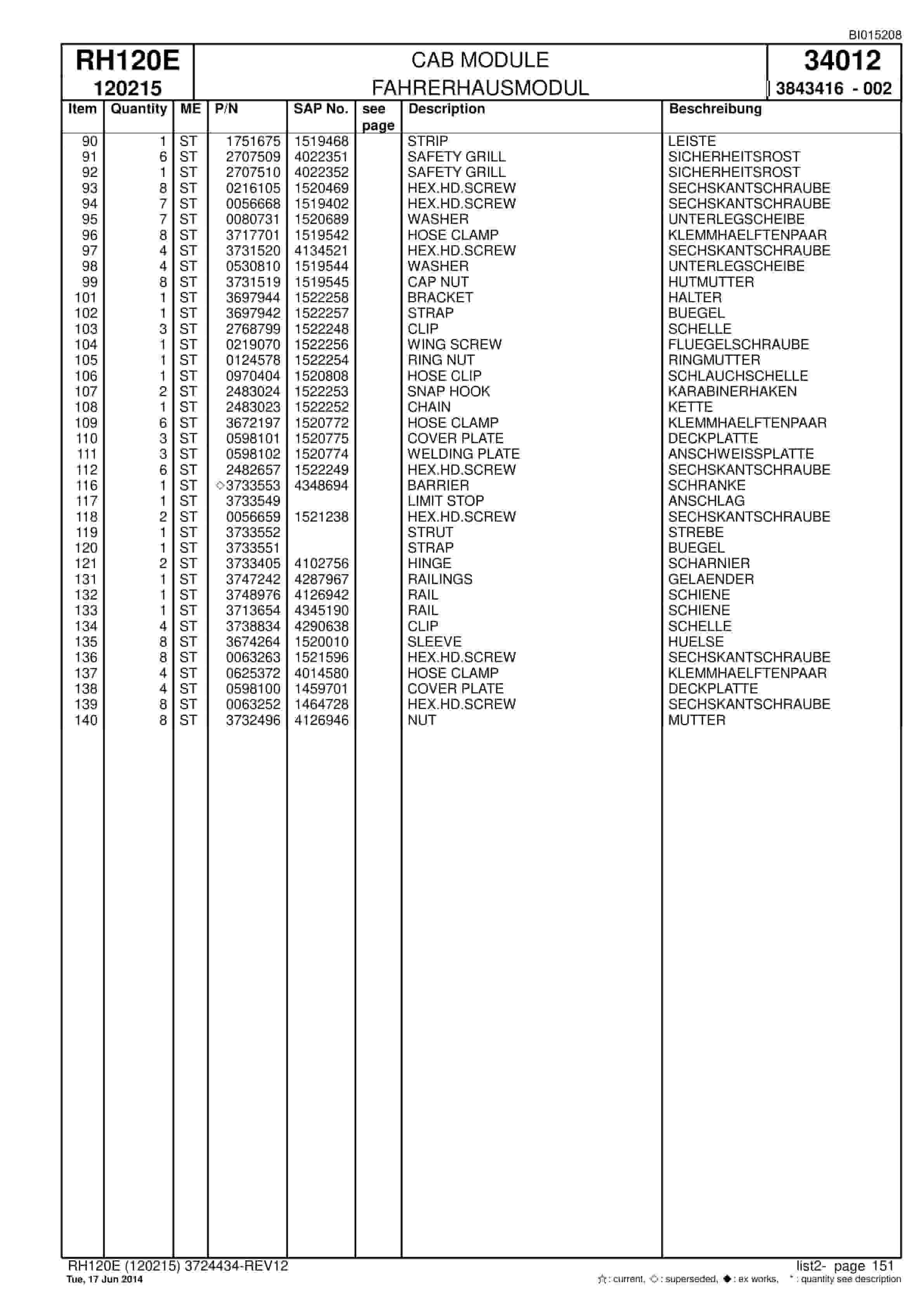 Caterpillar 6030 Hydraulic Shovel Spare Parts Manual BI015208-3