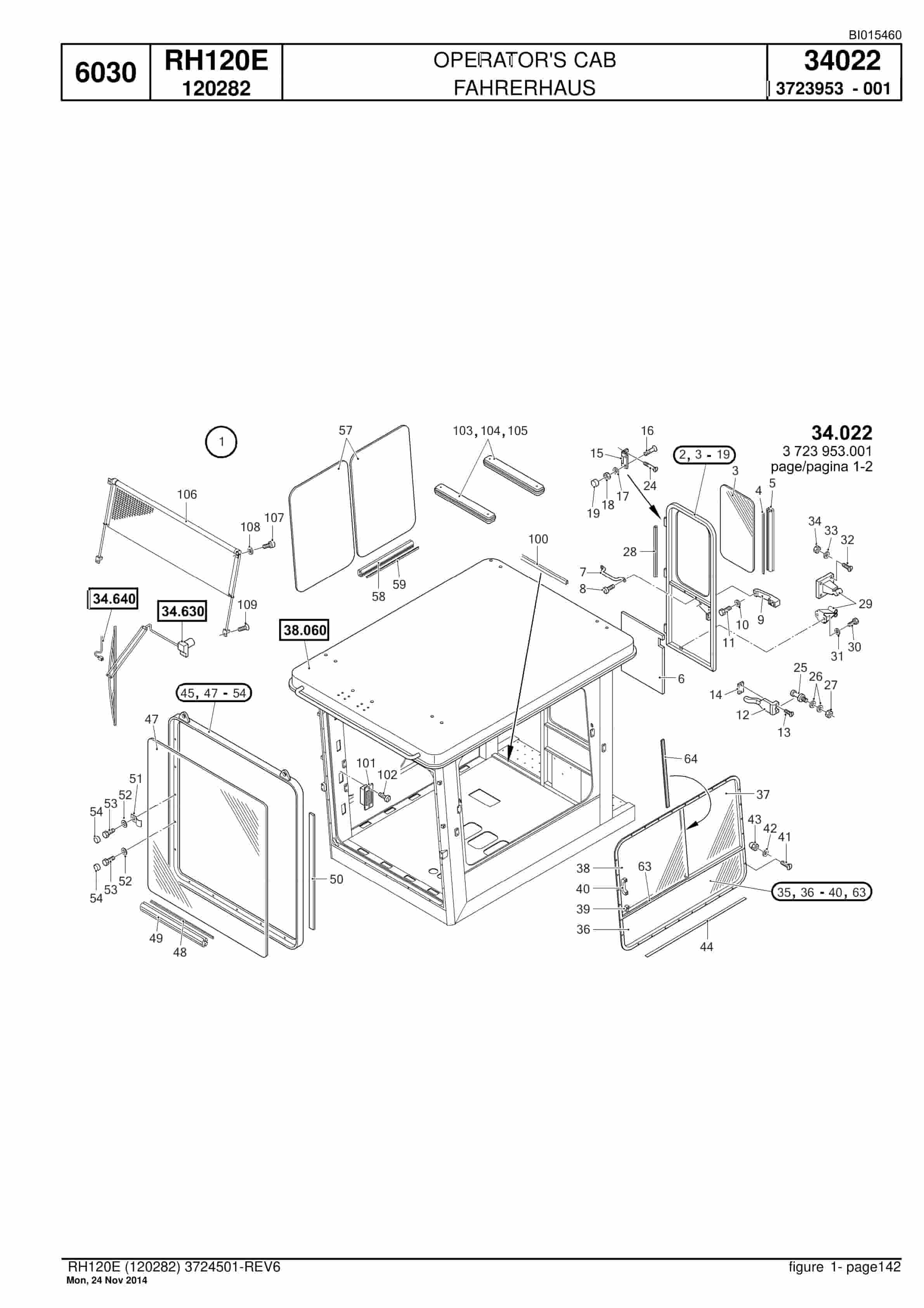 Caterpillar 6030 Hydraulic Shovel Spare Parts Manual BI015460-3