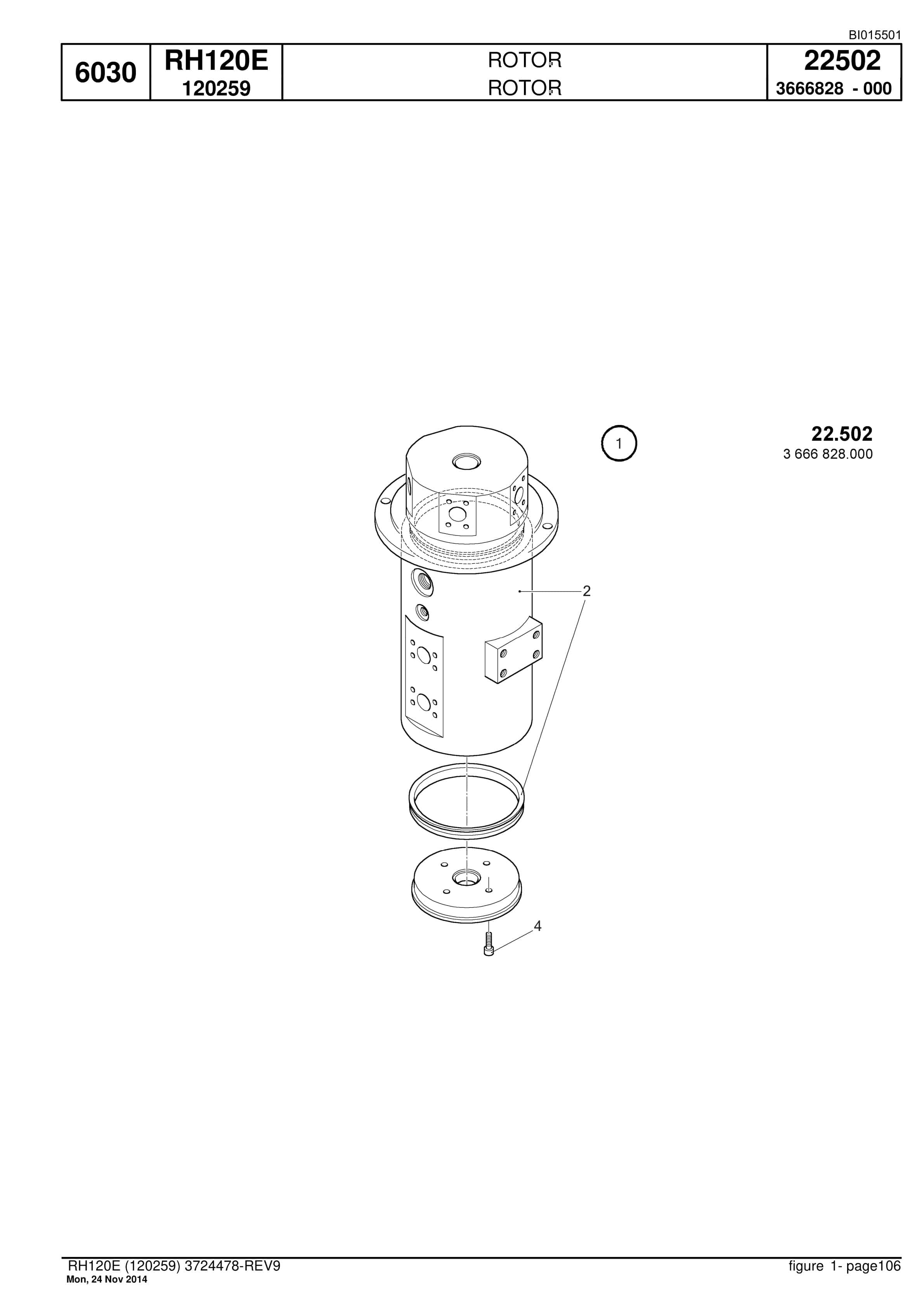 Caterpillar 6030 Hydraulic Shovel Spare Parts Manual BI015501-2