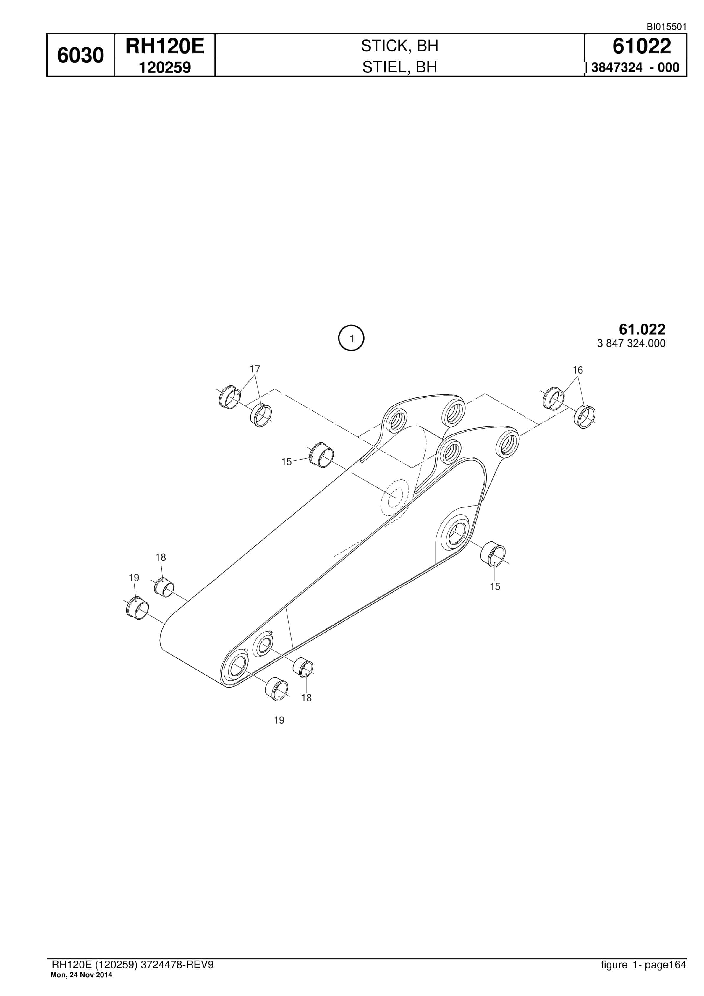 Caterpillar 6030 Hydraulic Shovel Spare Parts Manual BI015501-4