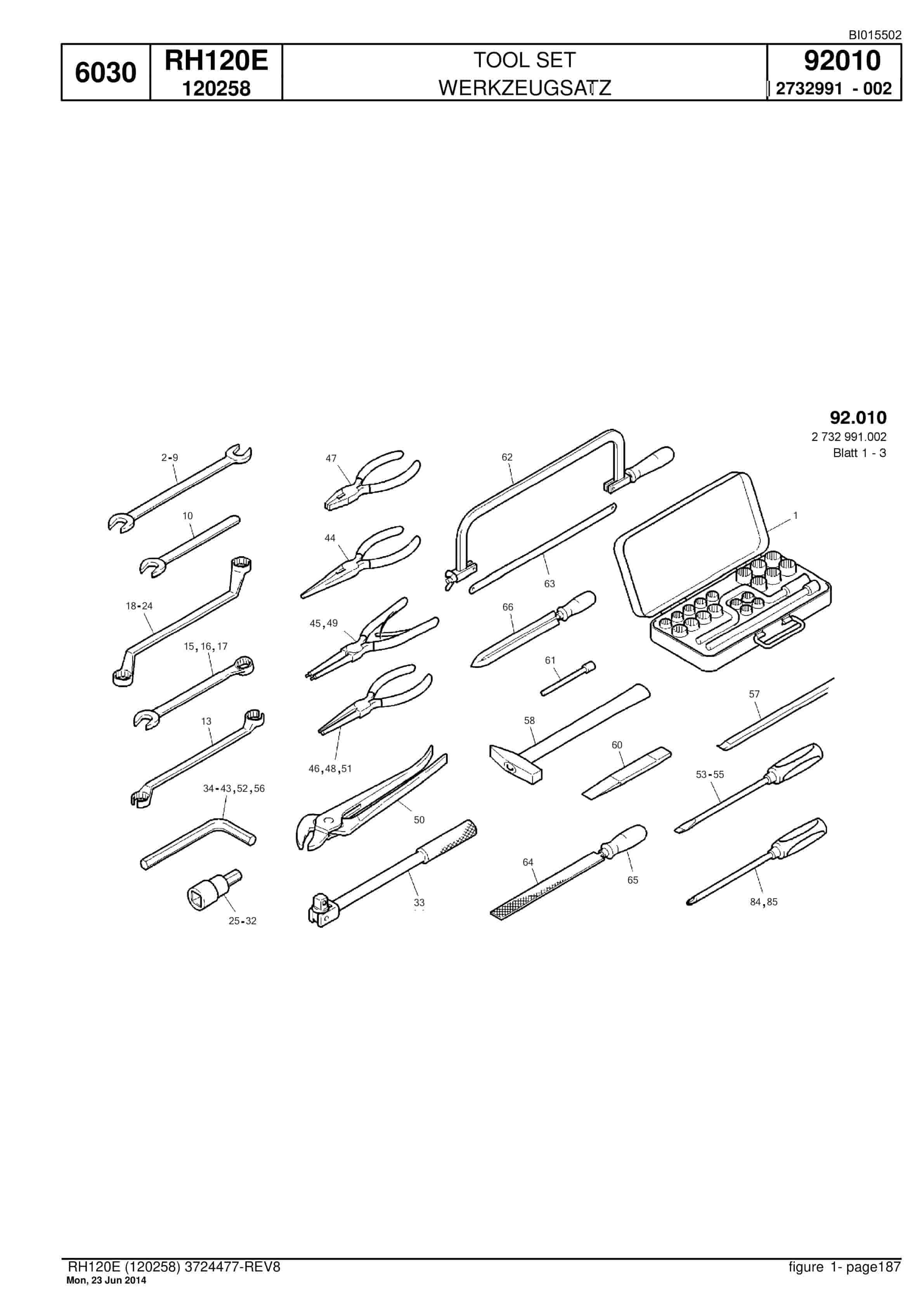 Caterpillar 6030 Hydraulic Shovel Spare Parts Manual BI015502-5