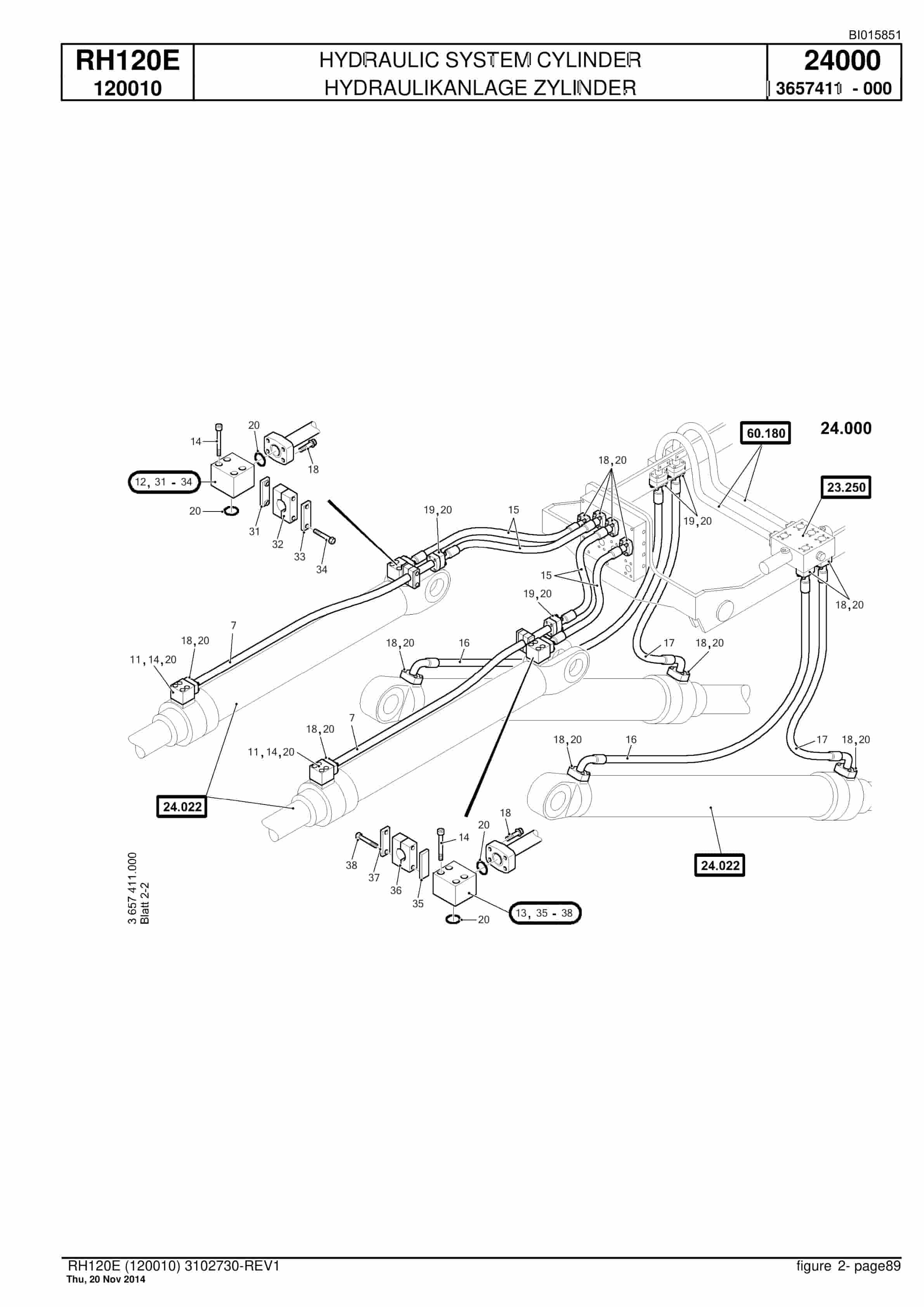 Caterpillar 6030 Hydraulic Shovel Spare Parts Manual BI015851-2