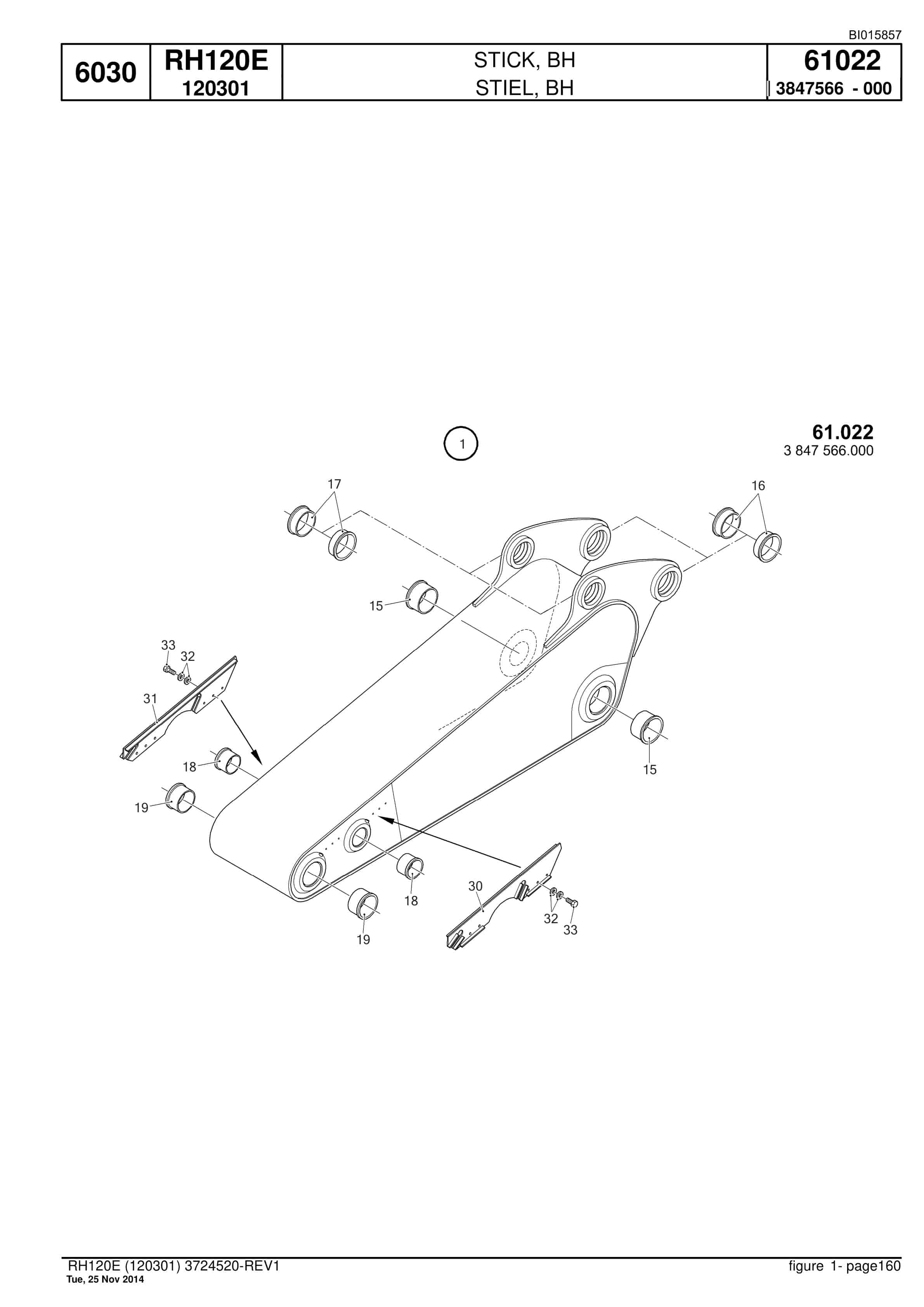 Caterpillar 6030 Hydraulic Shovel Spare Parts Manual BI015857-4