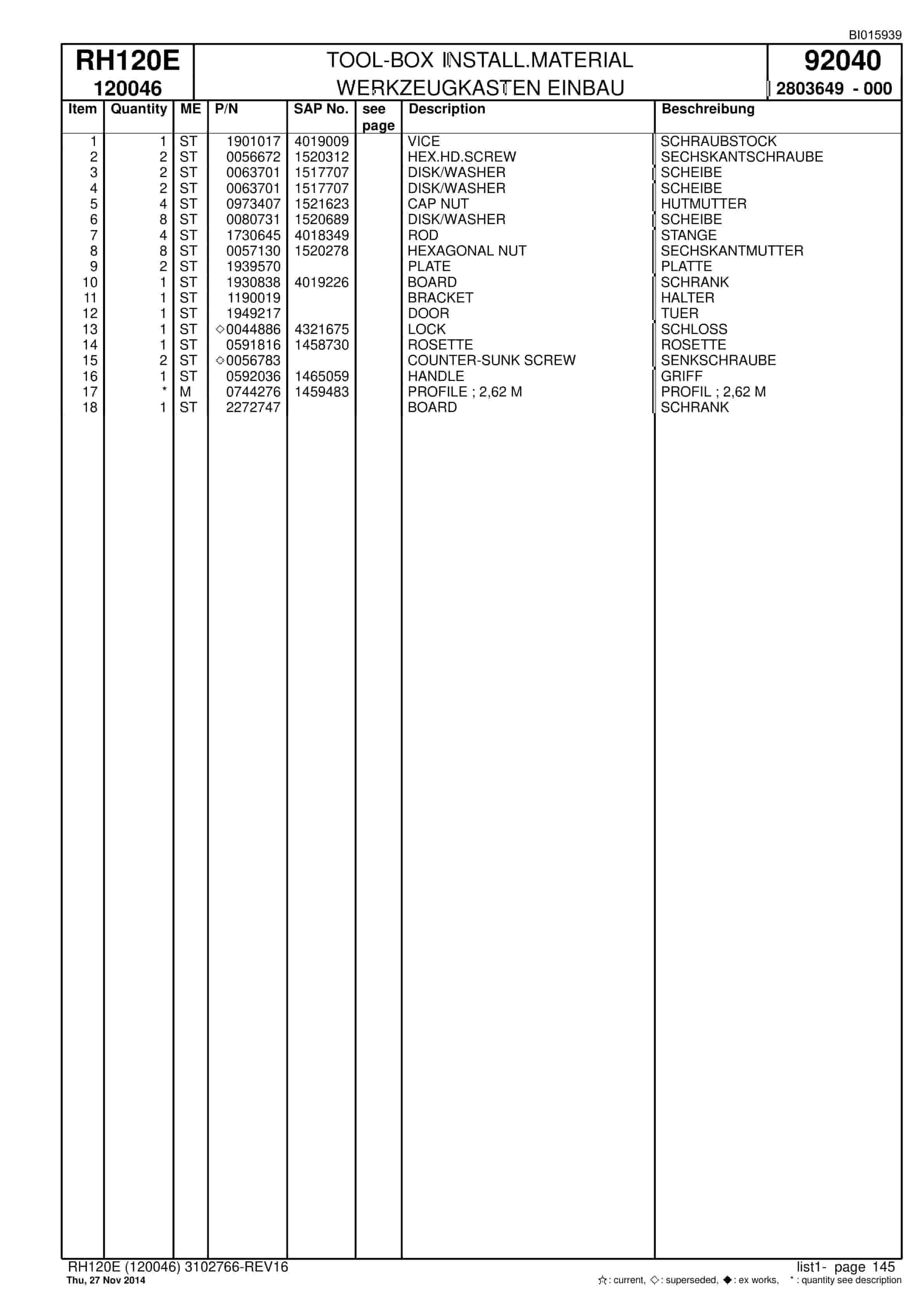 Caterpillar 6030 Hydraulic Shovel Spare Parts Manual BI015939-5