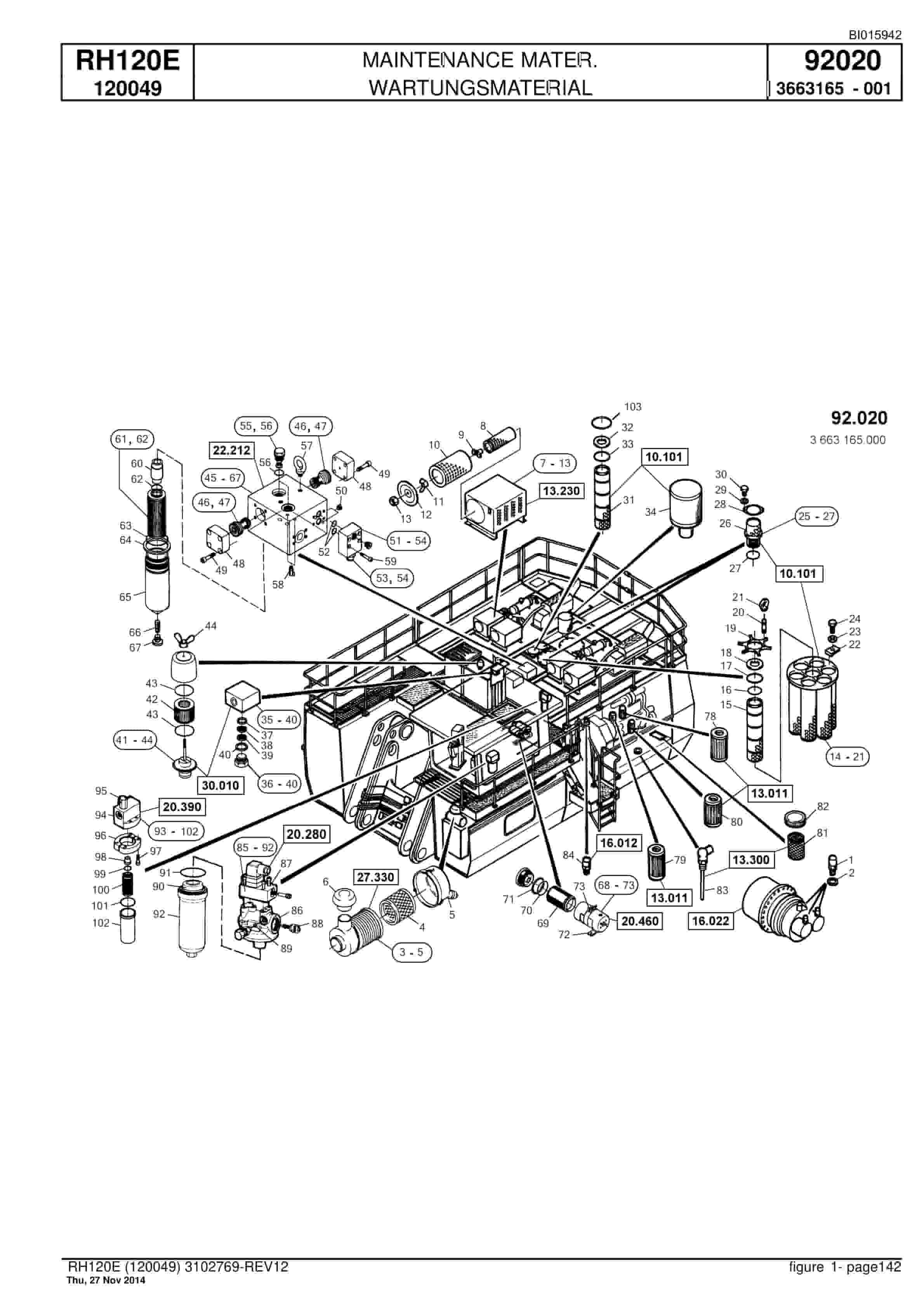 Caterpillar 6030 Hydraulic Shovel Spare Parts Manual BI015942-5