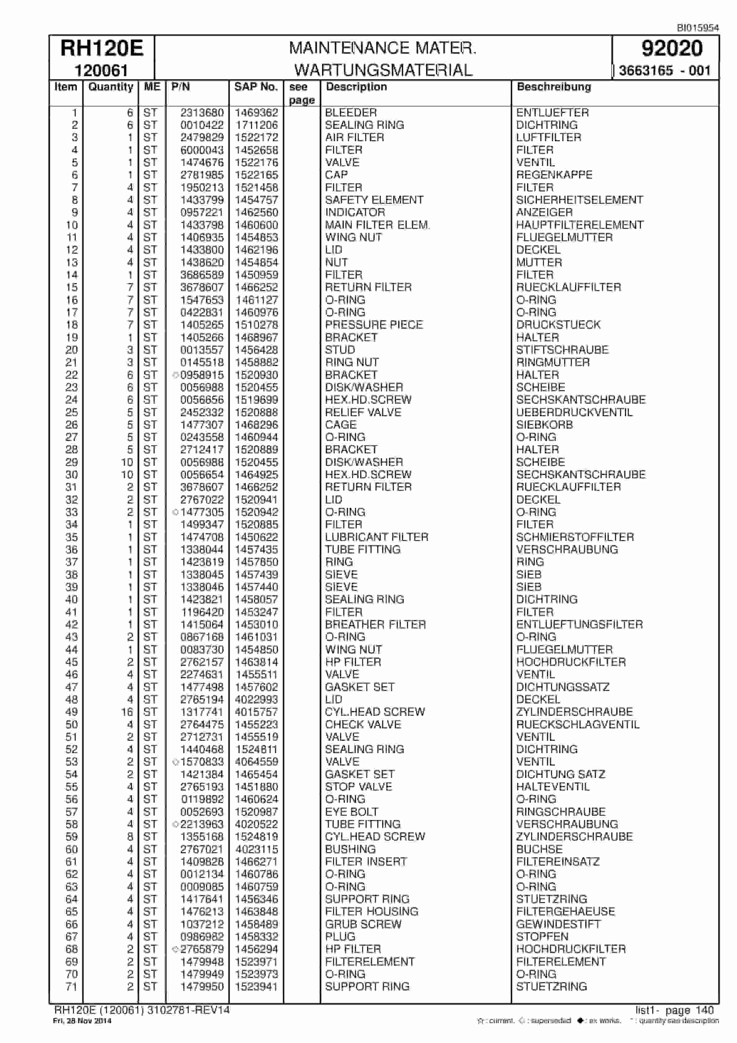 Caterpillar 6030 Hydraulic Shovel Spare Parts Manual BI015954-5