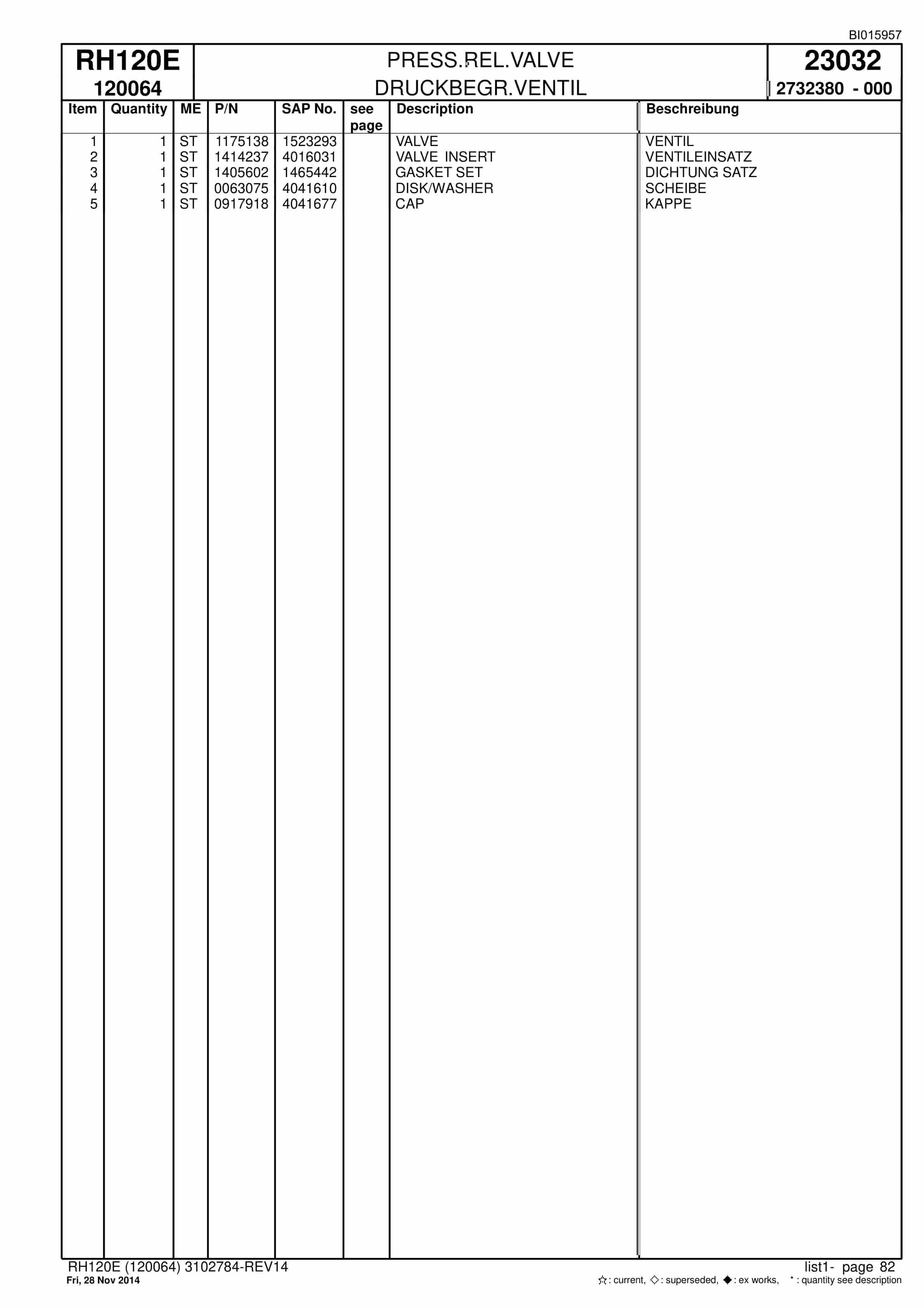 Caterpillar 6030 Hydraulic Shovel Spare Parts Manual BI015957-2
