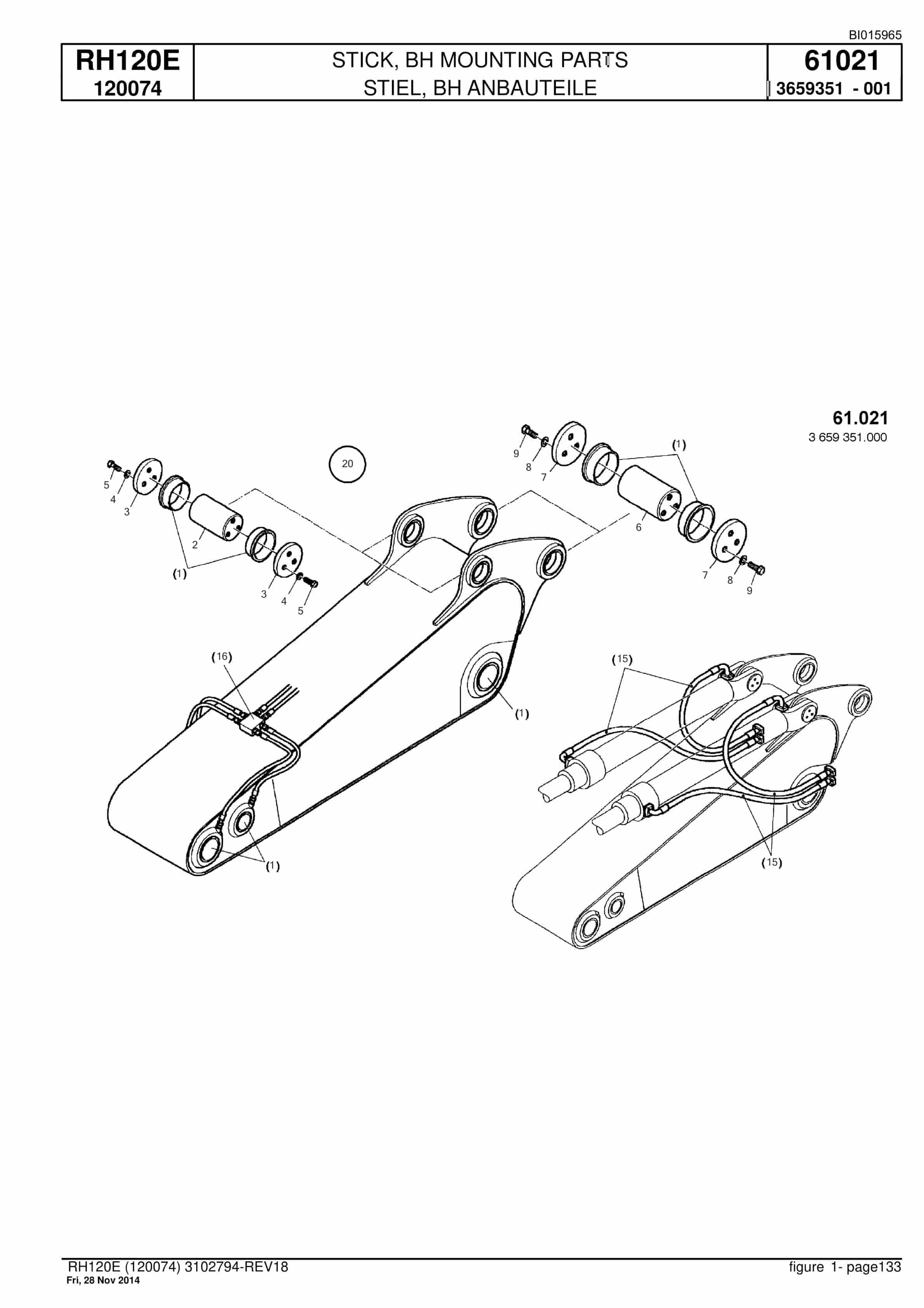 Caterpillar 6030 Hydraulic Shovel Spare Parts Manual BI015965-4