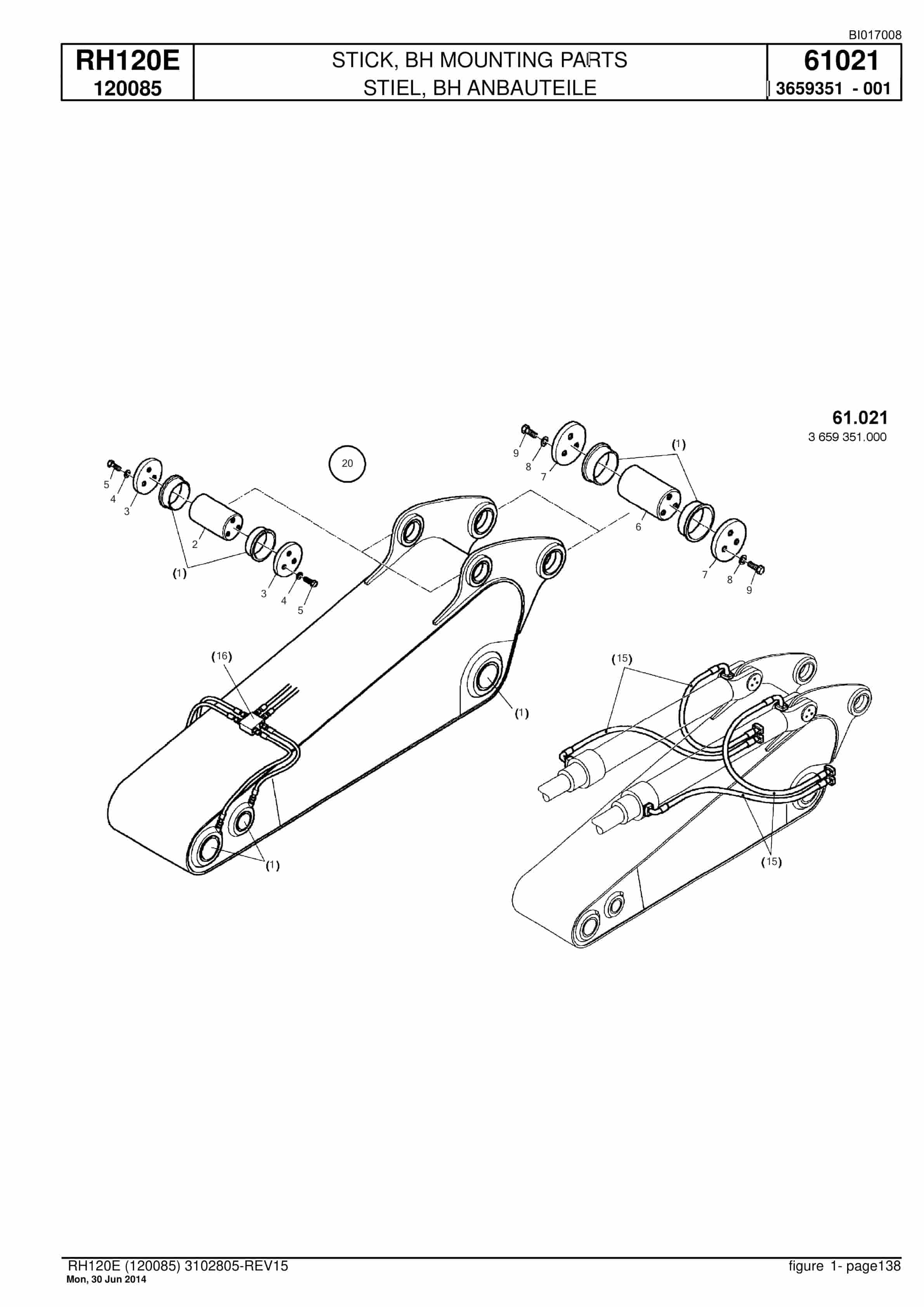 Caterpillar 6030 Hydraulic Shovel Spare Parts Manual BI017008-4