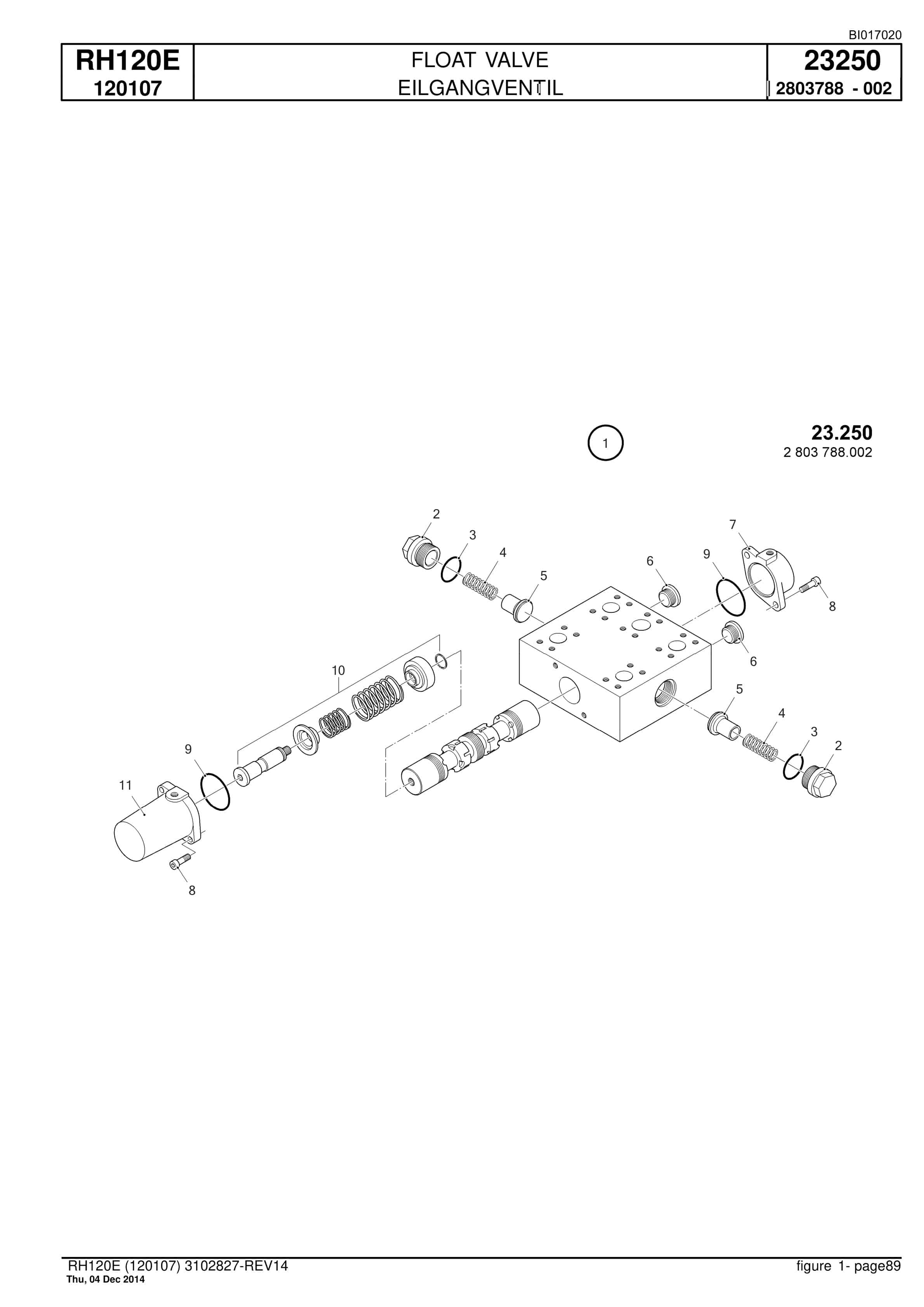 Caterpillar 6030 Hydraulic Shovel Spare Parts Manual BI017020-2