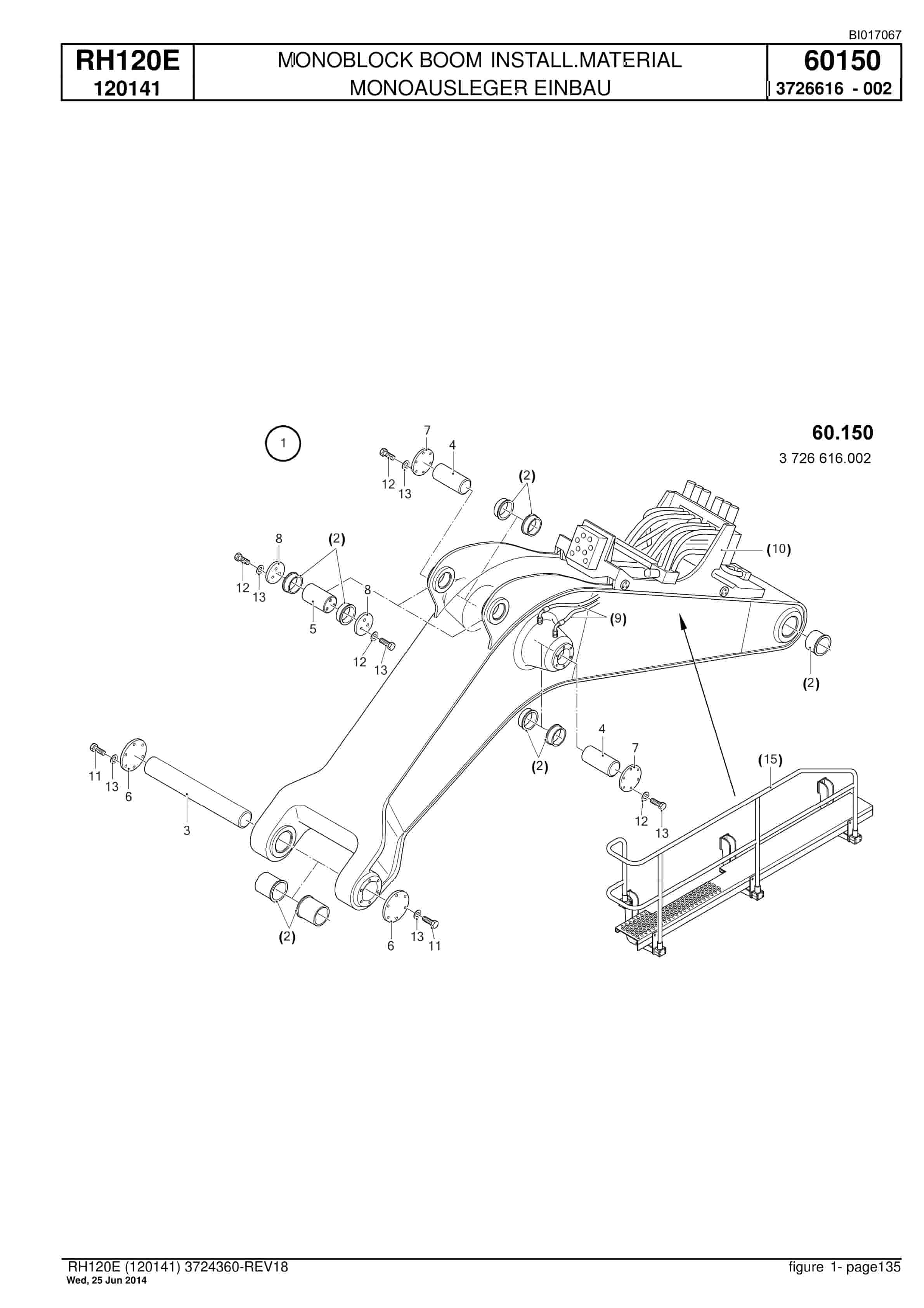 Caterpillar 6030 Hydraulic Shovel Spare Parts Manual BI017067-3
