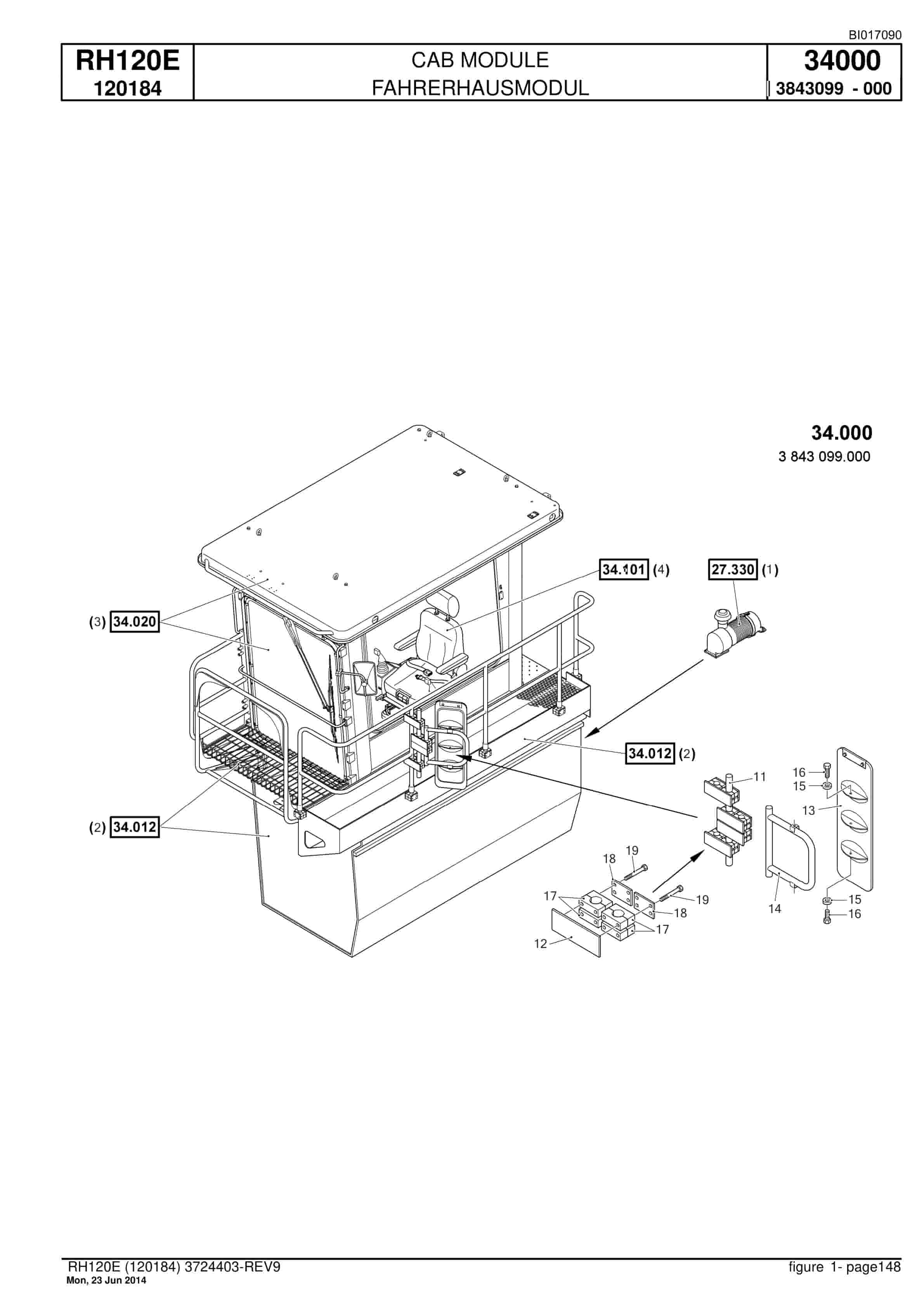 Caterpillar 6030 Hydraulic Shovel Spare Parts Manual BI017090-3